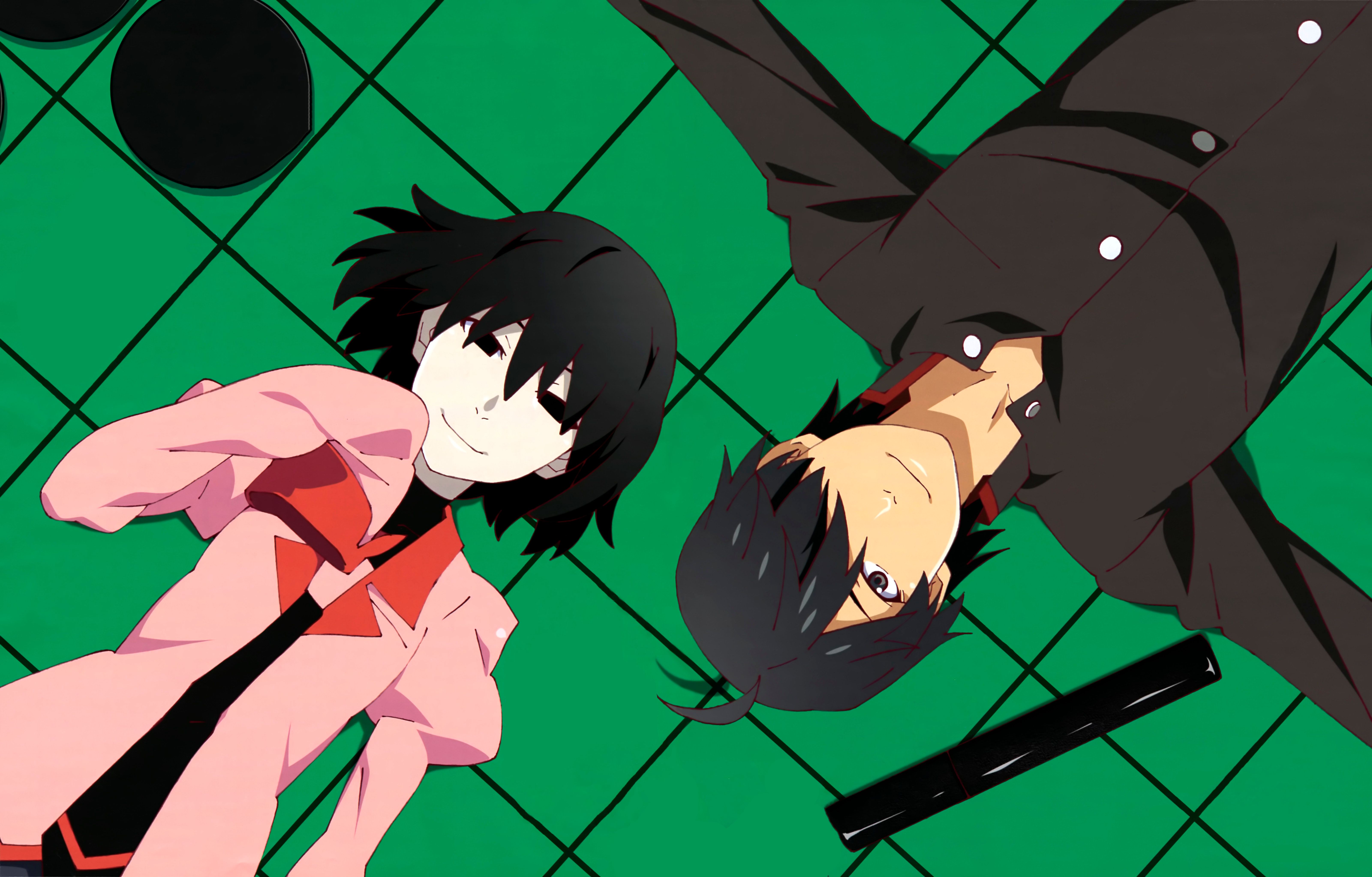 866358 Hintergrundbild herunterladen animes, monogatari (serie), schwarzes haar, koyomi araragi, ougi oshino - Bildschirmschoner und Bilder kostenlos
