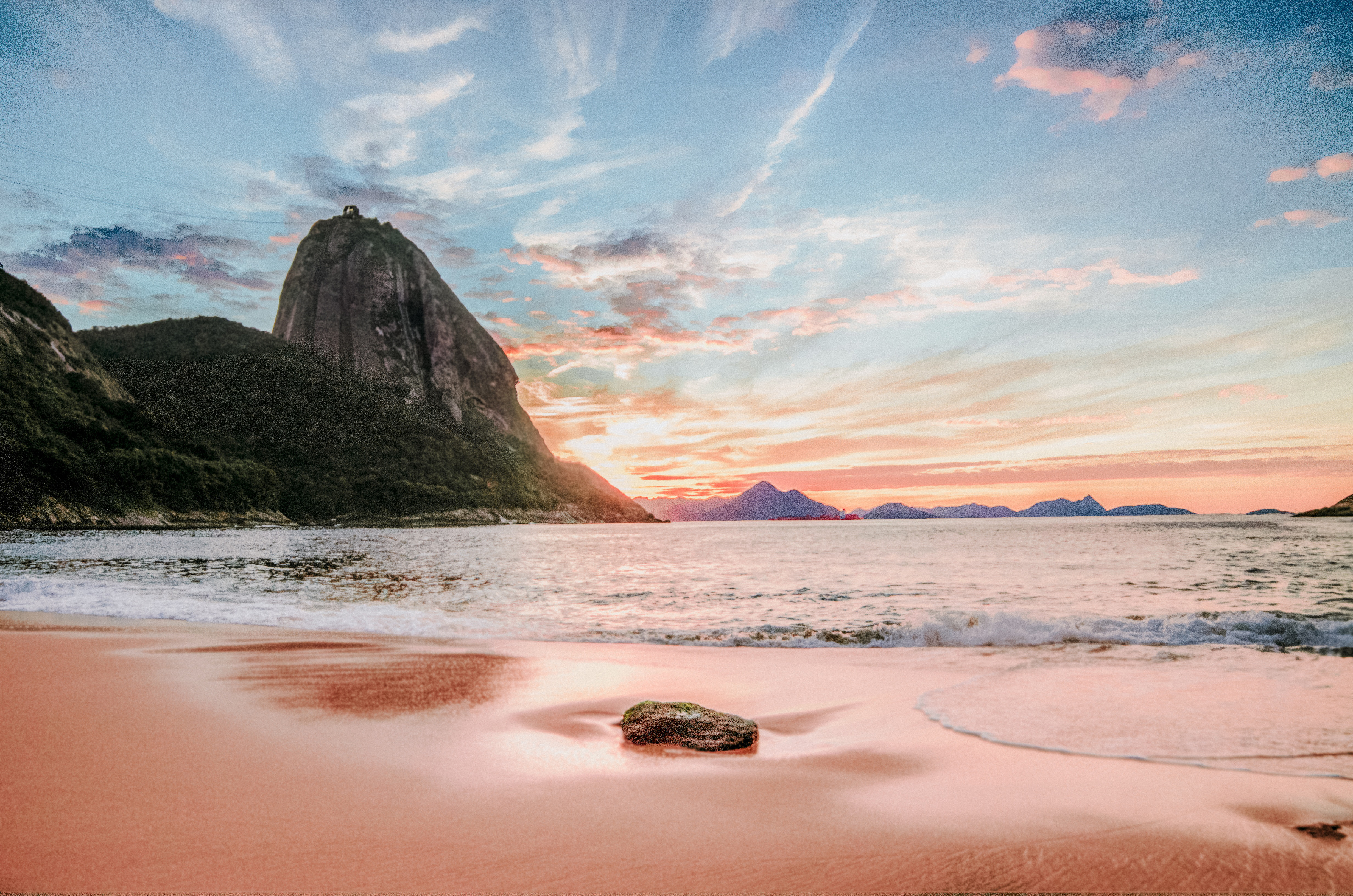 Download mobile wallpaper Water, Beach, Sand, Ocean, Earth, Cliff, Rio De Janeiro, Brazil for free.