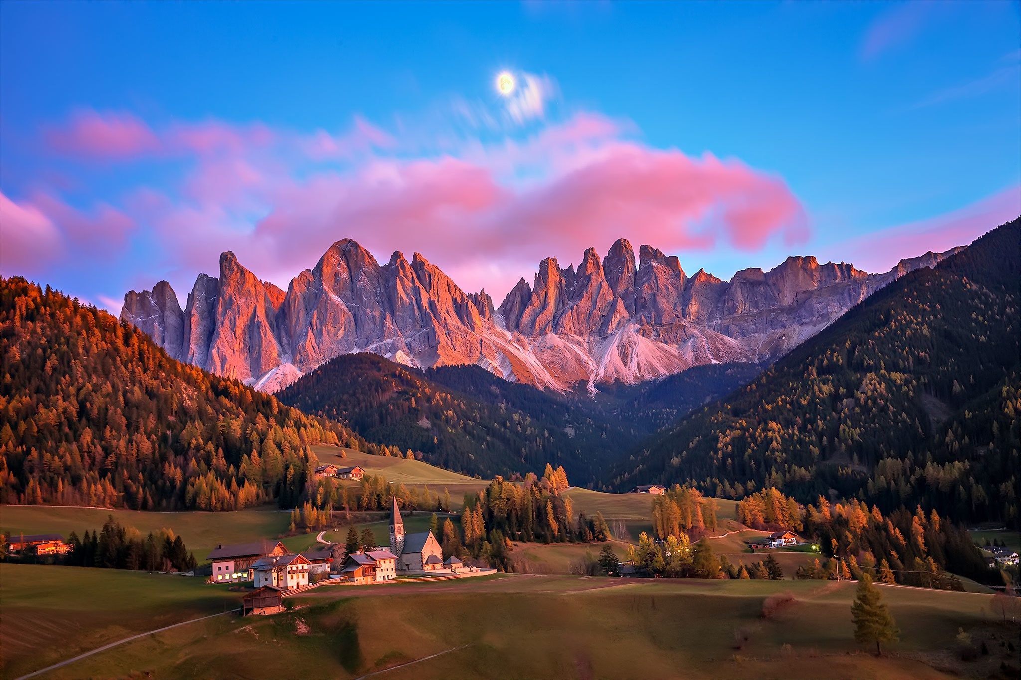 987010 скачать картинку италия, доломитовые альпы, сделано человеком, деревня - обои и заставки бесплатно