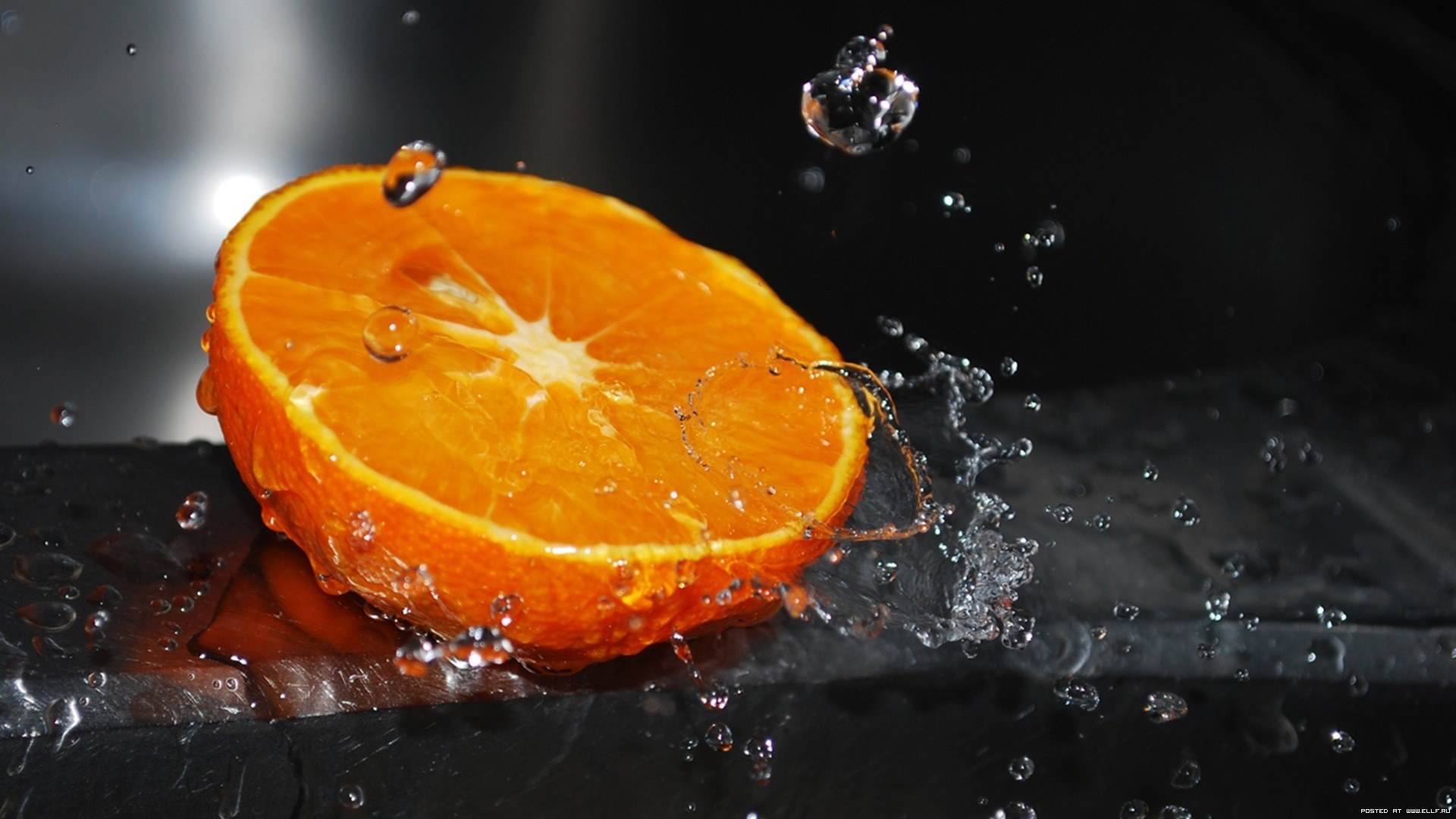 Laden Sie das Obst, Wasser, Lebensmittel, Drops, Oranges-Bild kostenlos auf Ihren PC-Desktop herunter