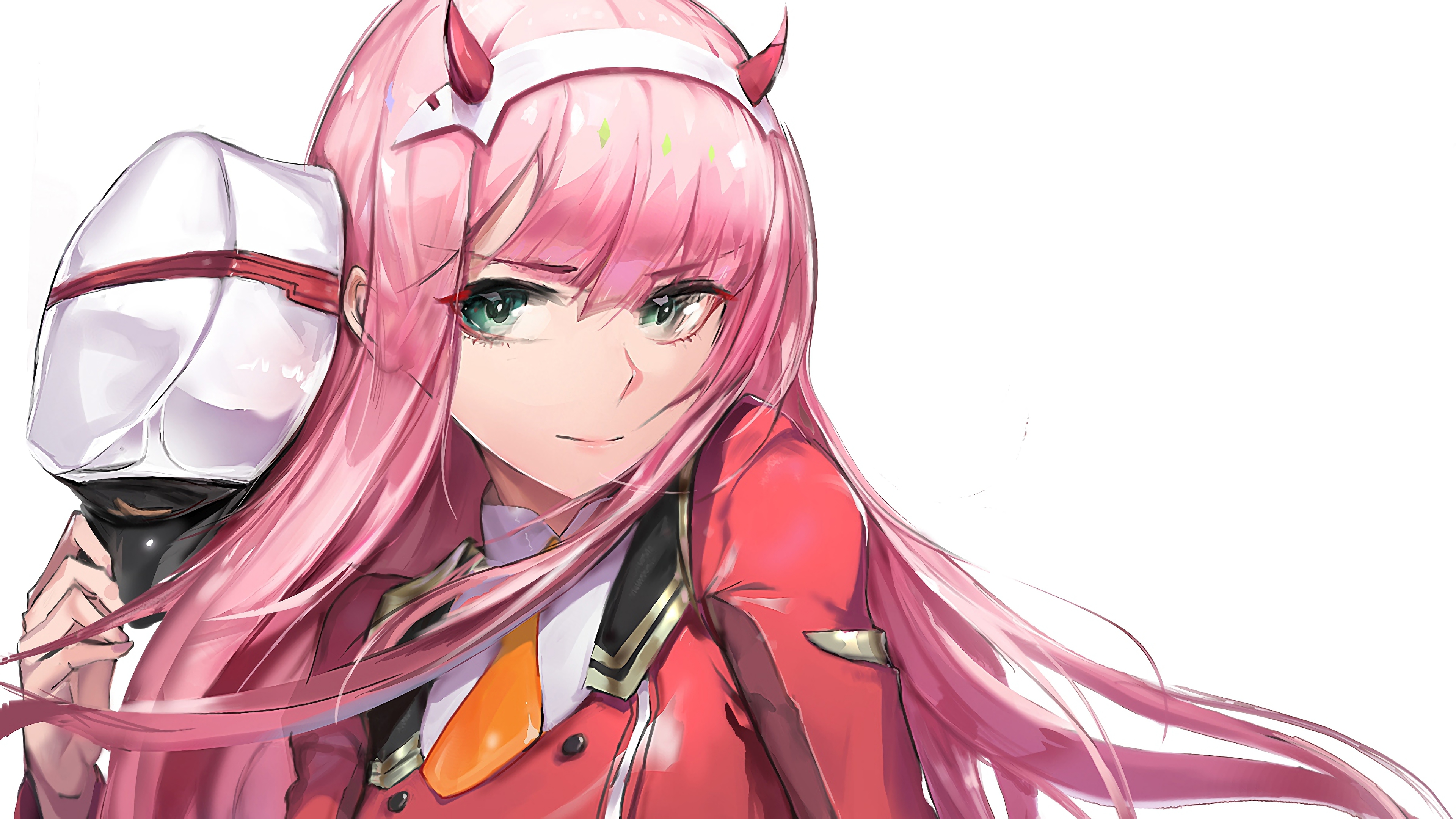 Скачать обои бесплатно Аниме, Милый Во Франксе, Zero Two (Дорогая В Franxx) картинка на рабочий стол ПК