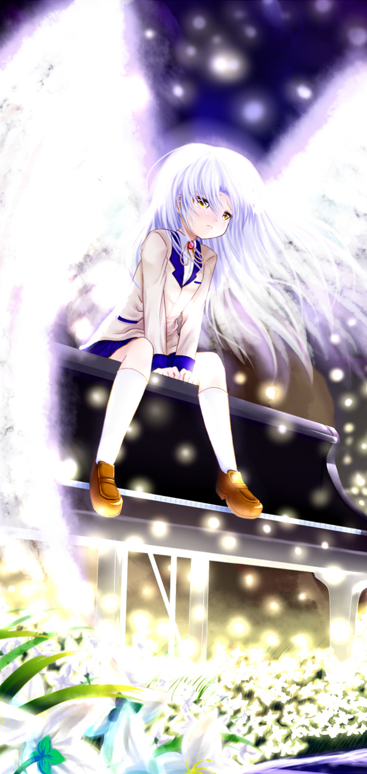 Descarga gratuita de fondo de pantalla para móvil de Alas, Ángel, Animado, Angel Beats!, Kanade Tachibana.