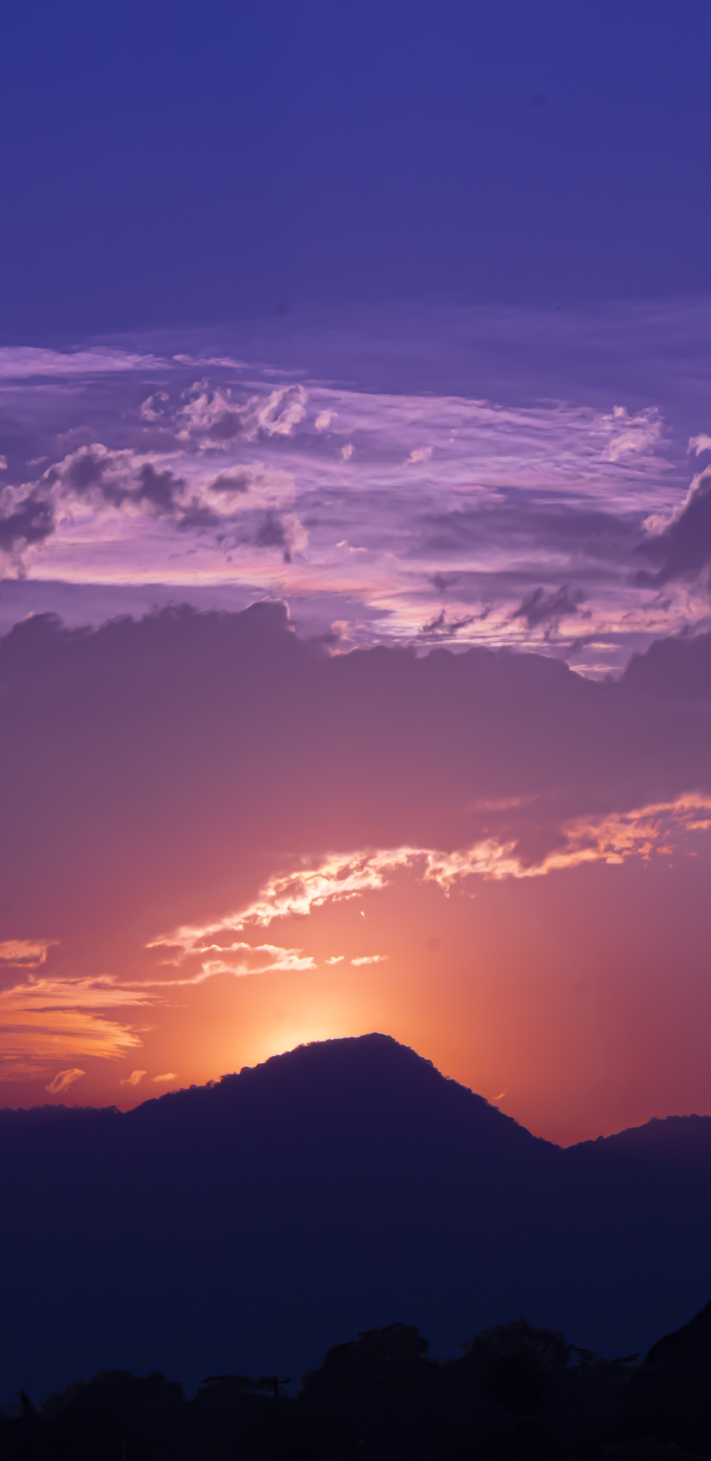 Download mobile wallpaper Sunset, Mountain, Earth for free.