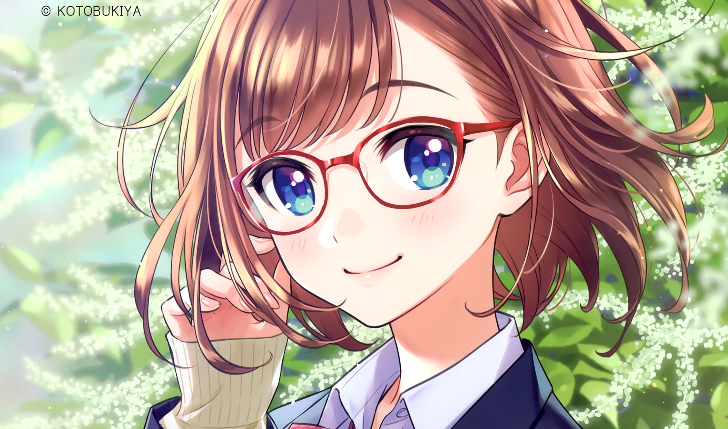 Handy-Wallpaper Mädchen, Brille, Animes kostenlos herunterladen.