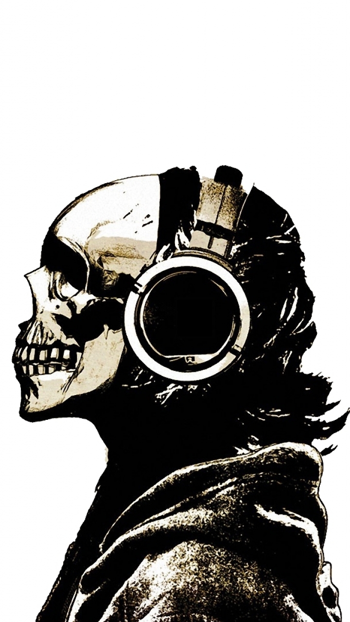 Download mobile wallpaper Dark, Skull for free.