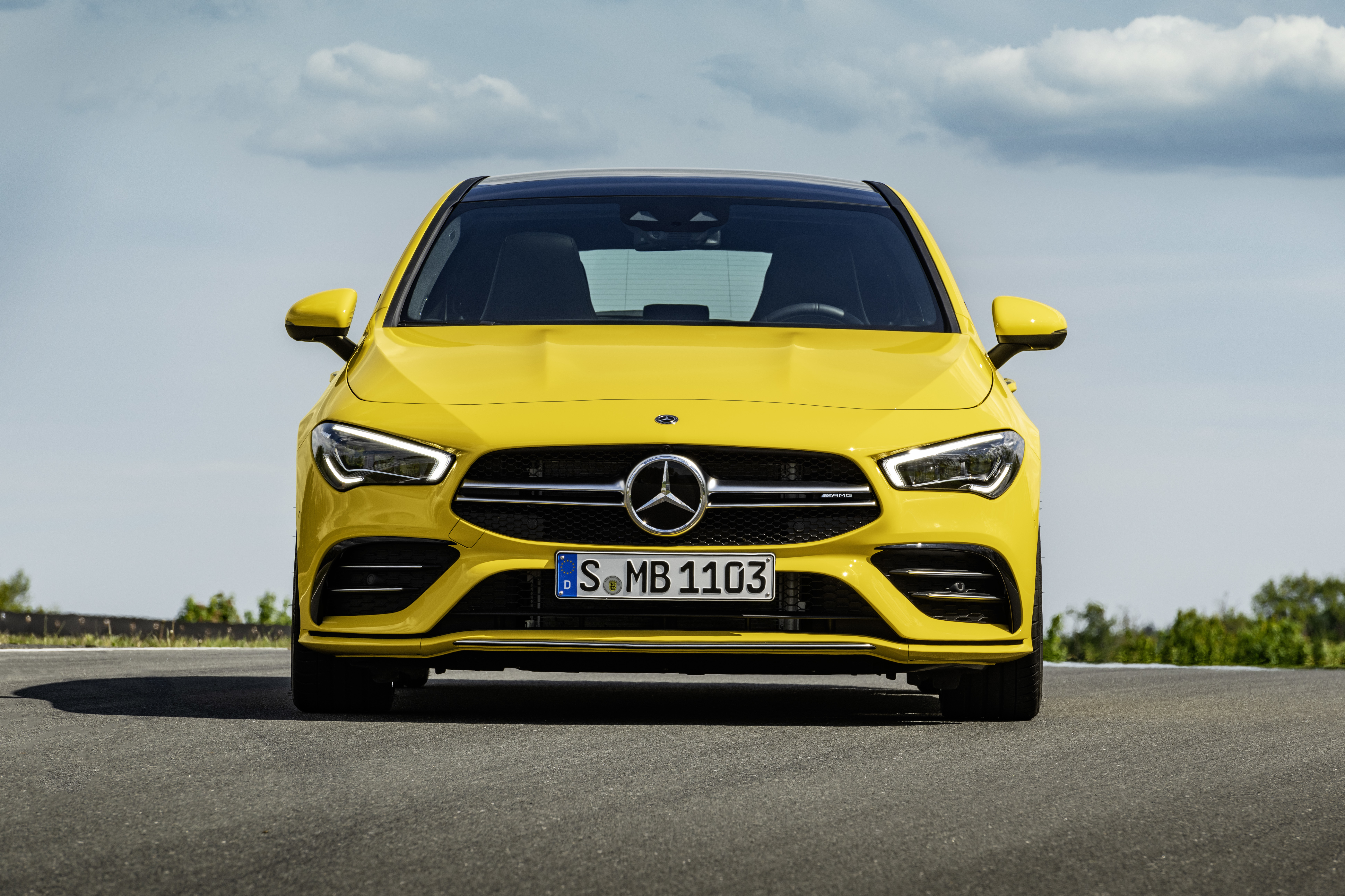 Download mobile wallpaper Car, Mercedes Benz, Mercedes Benz Cla Class, Vehicles, Yellow Car for free.