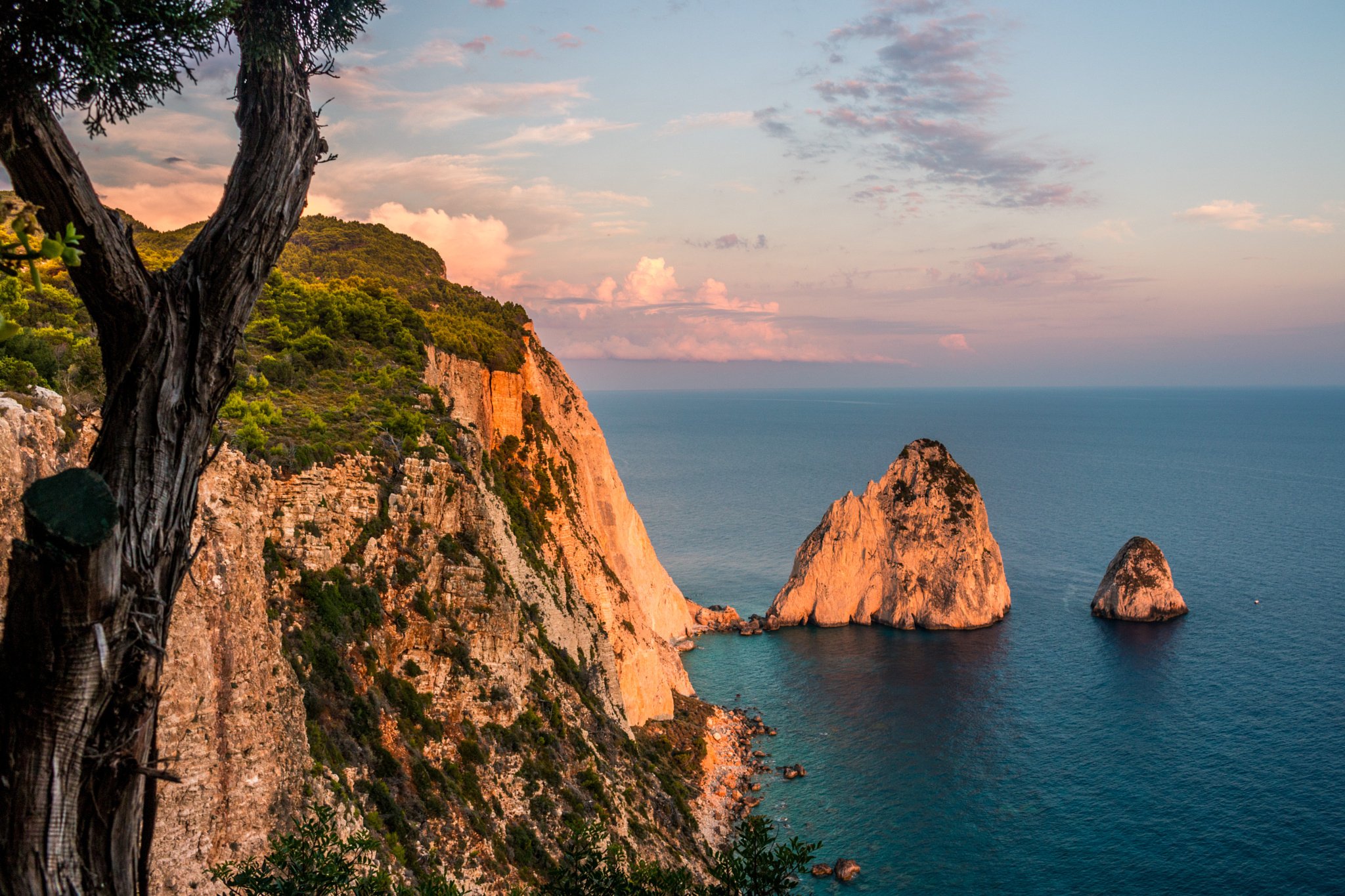 Téléchargez gratuitement l'image Horizon, Arbre, Océan, Grèce, La Nature, Terre/nature, Zaïkanthos sur le bureau de votre PC