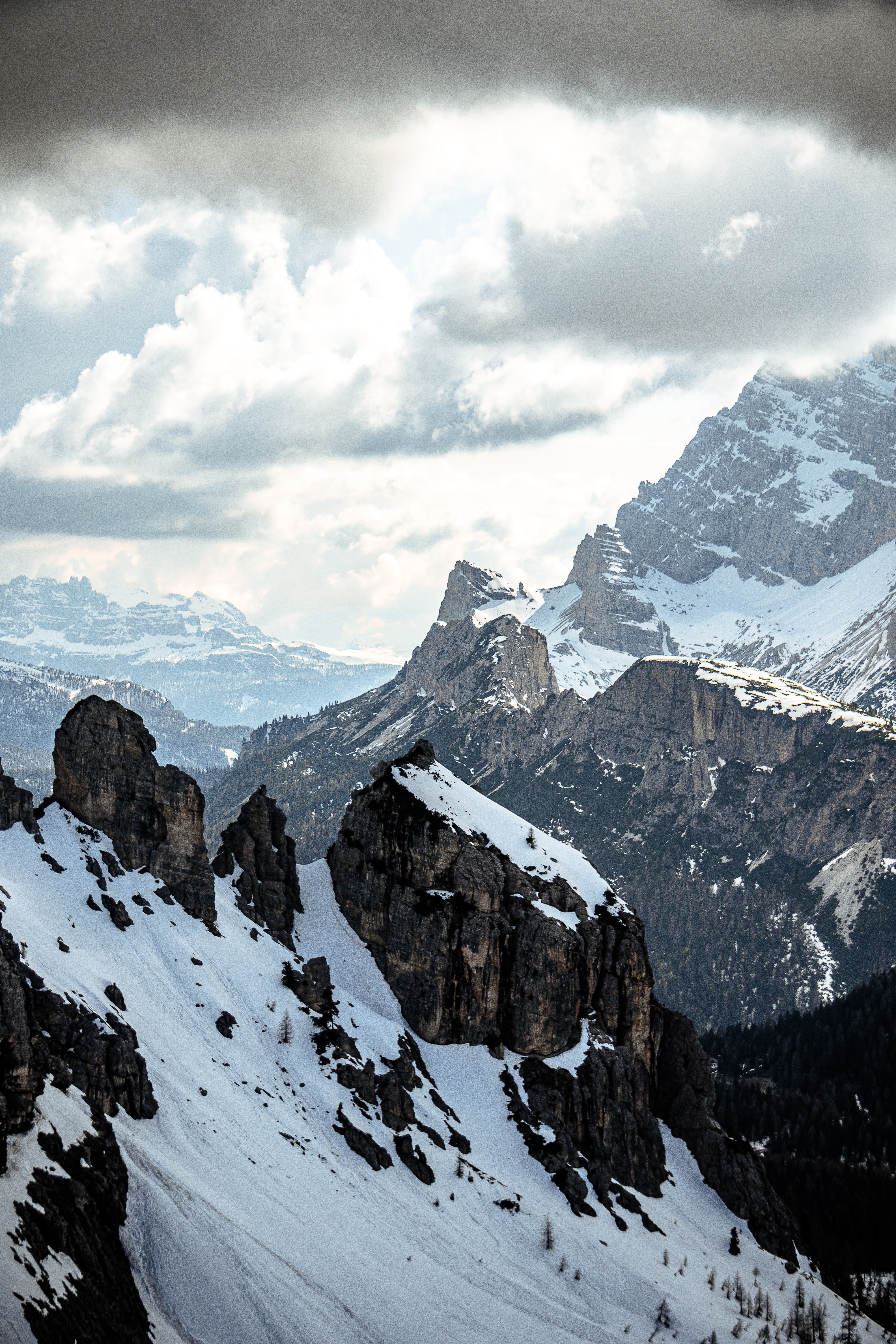Descarga gratuita de fondo de pantalla para móvil de Montañas, Las Rocas, Rocas, Naturaleza, Nieve, Invierno.