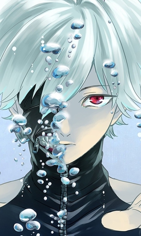 Descarga gratuita de fondo de pantalla para móvil de Agua, Animado, Pelo Blanco, Ken Kaneki, Tokyo Ghoul.