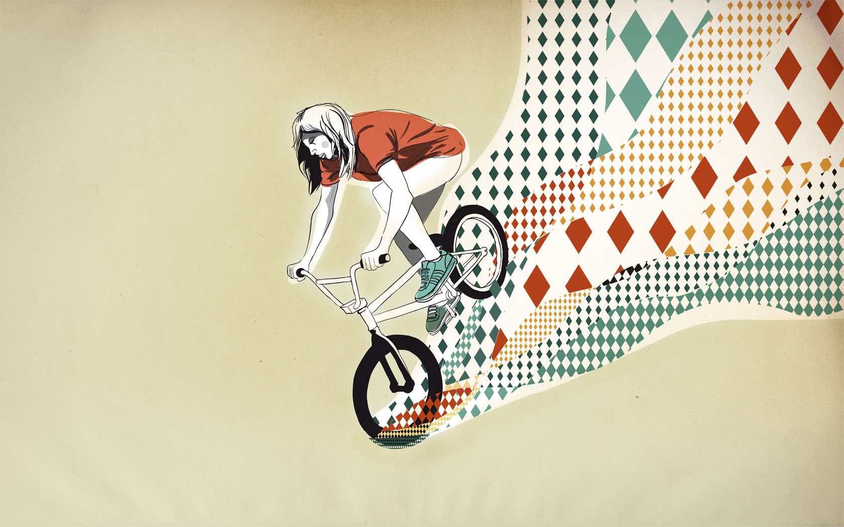 Free download wallpaper Artistic, Bicycle, Psychedelic on your PC desktop