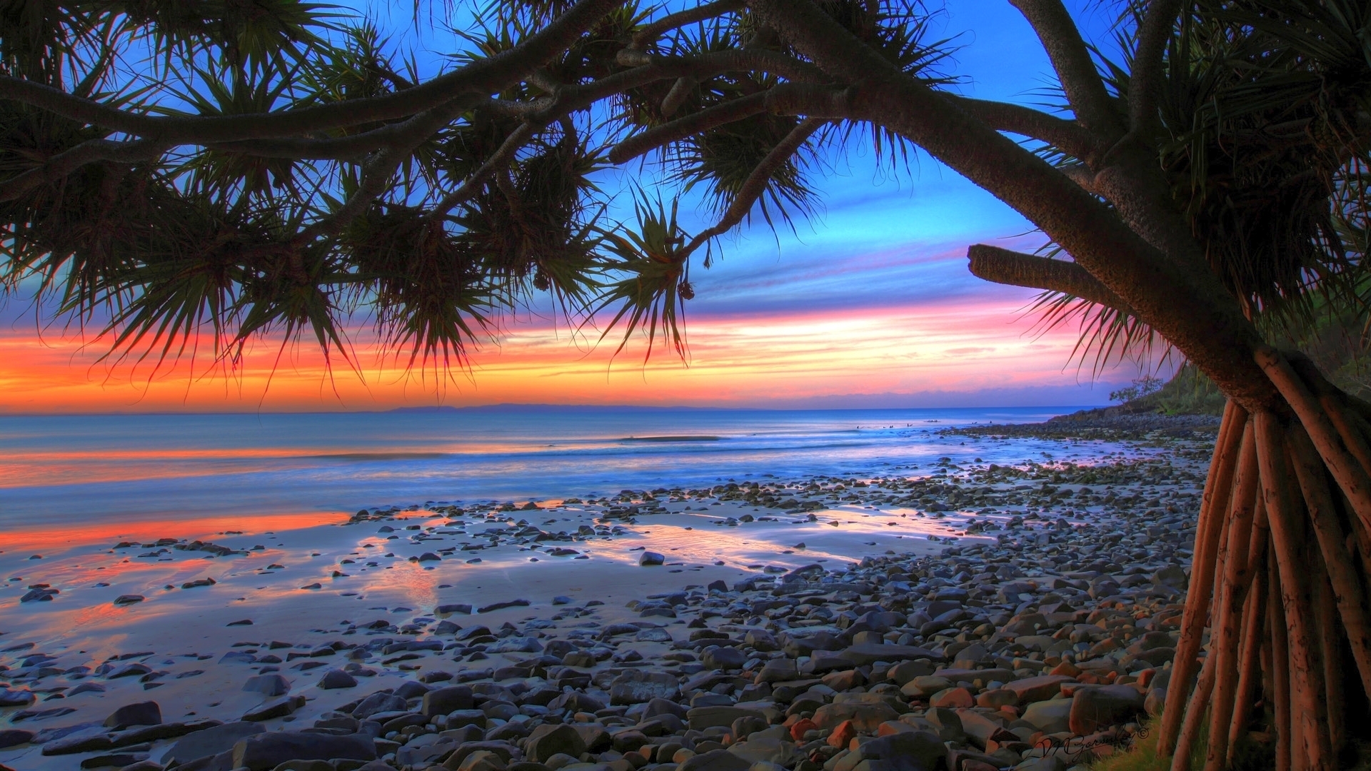 Free download wallpaper Sunset, Beach, Earth on your PC desktop
