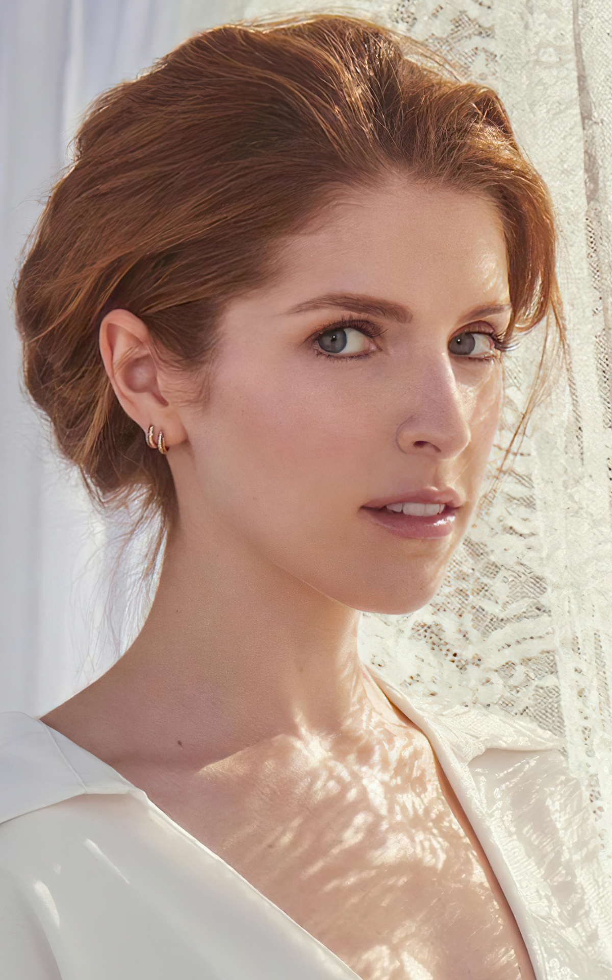 Download mobile wallpaper Redhead, Blue Eyes, American, Celebrity, Actress, Anna Kendrick for free.