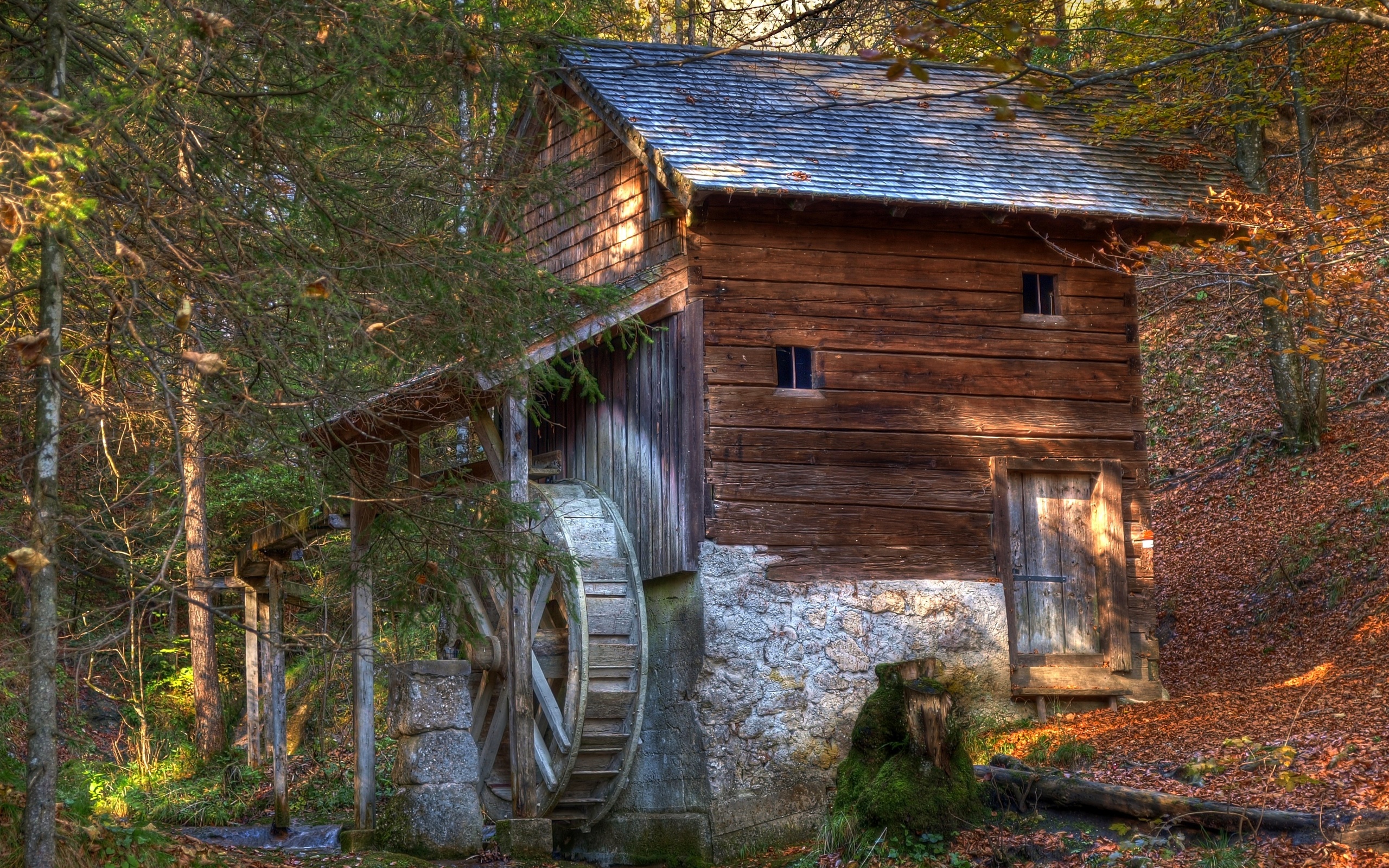 Free download wallpaper Man Made, Watermill on your PC desktop