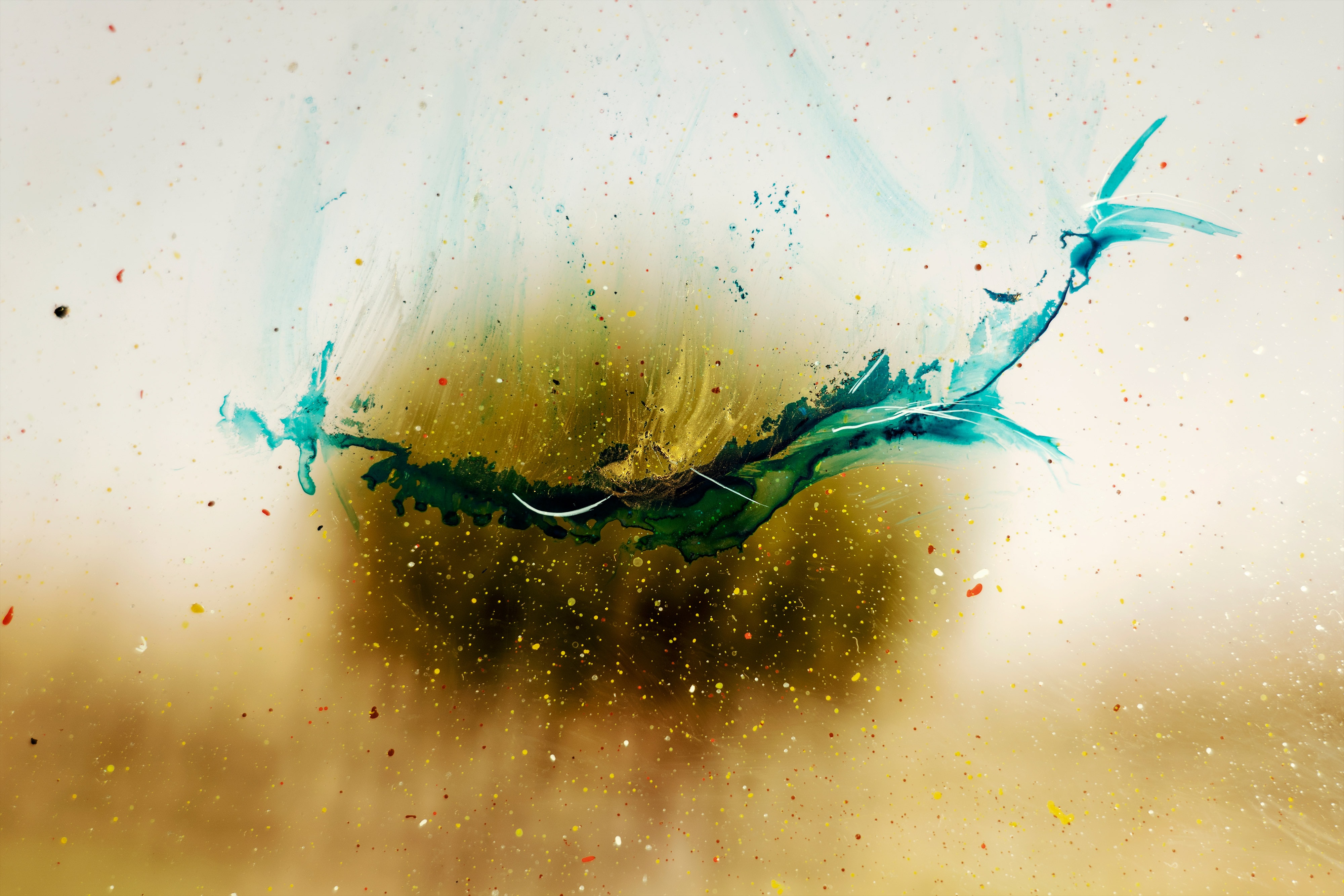 Free download wallpaper Blur, Smooth, Drops, Paint, Divorces, Abstract on your PC desktop