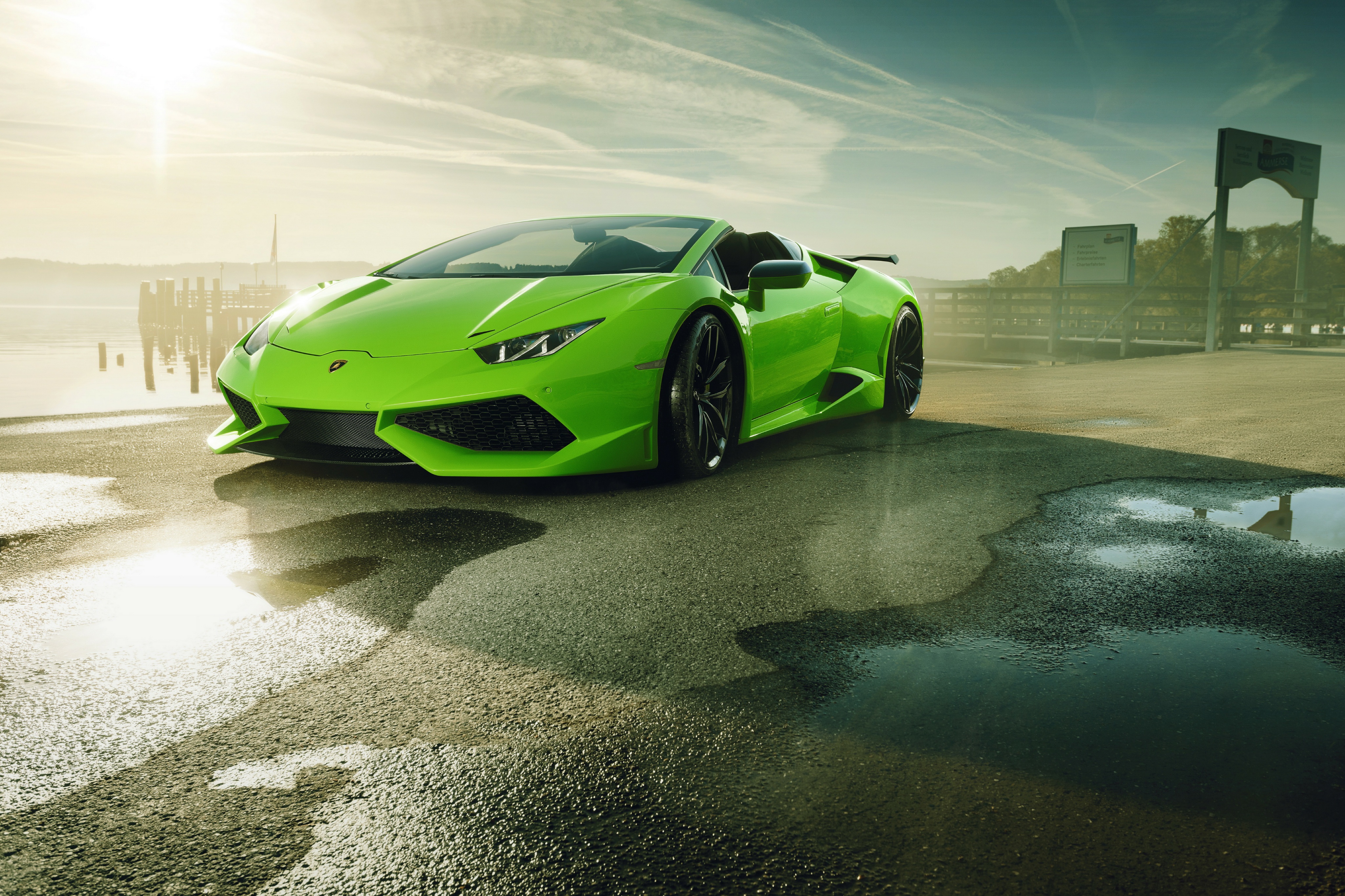 Descarga gratis la imagen Lamborghini, Coche, Superdeportivo, Lamborghini Huracán, Vehículos, Coche Verde en el escritorio de tu PC