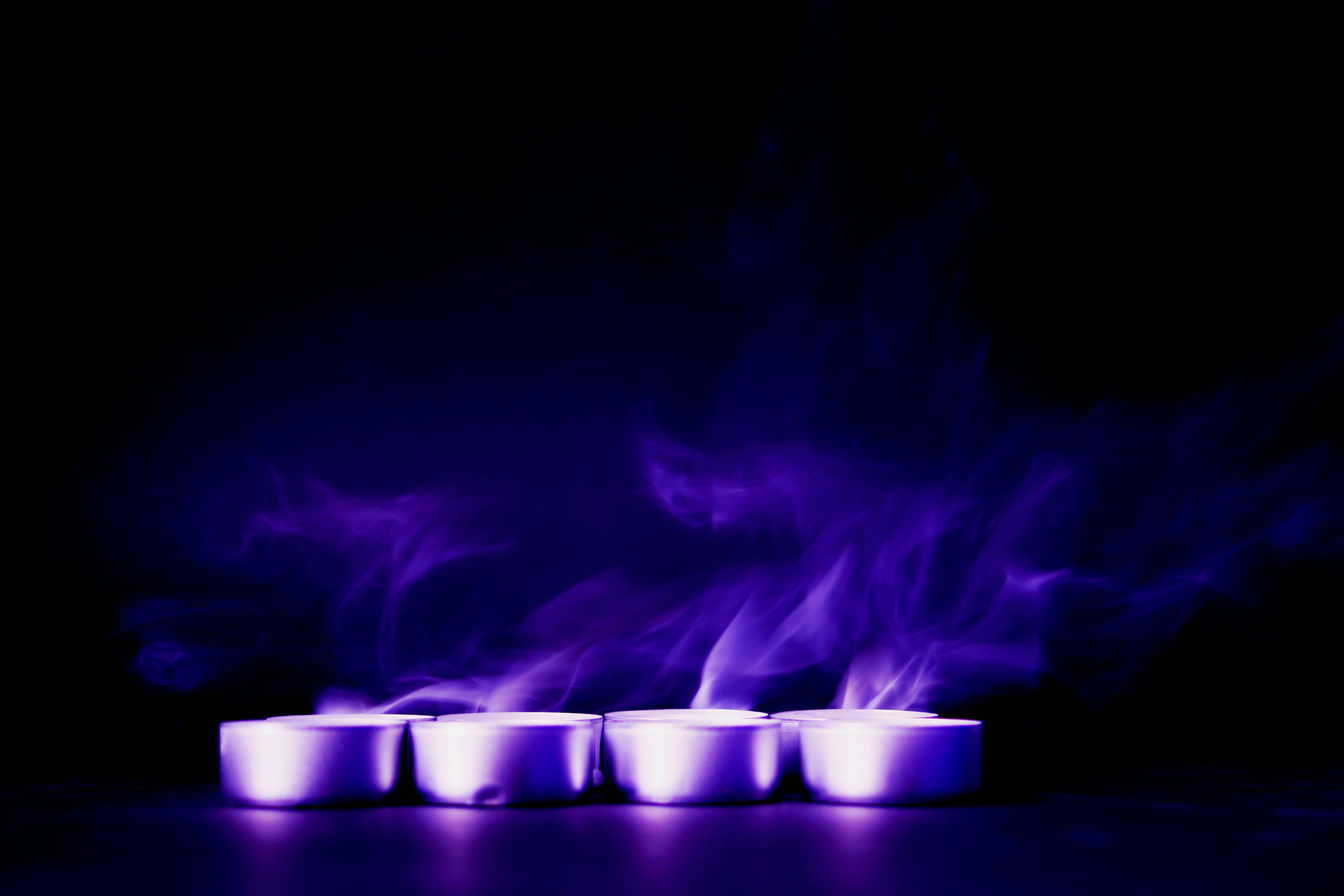 Free download wallpaper Smoke, Purple, Candle, Photography on your PC desktop