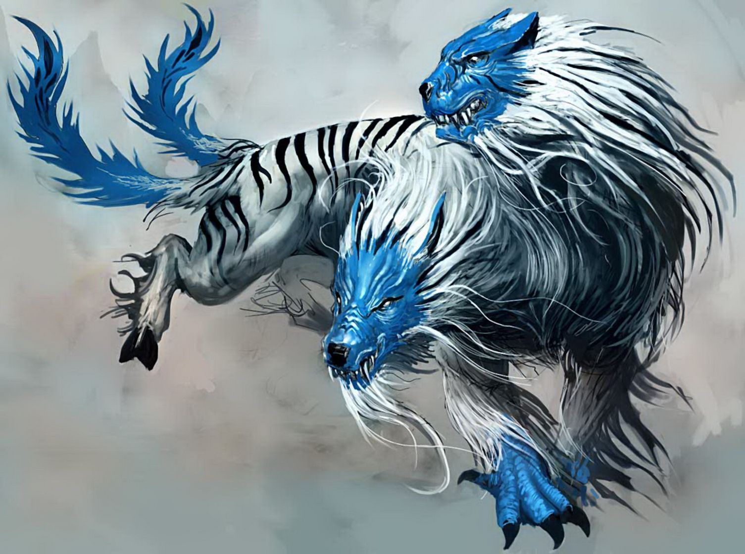 Free download wallpaper Fantasy, Tiger, Creature, Fantasy Animals on your PC desktop