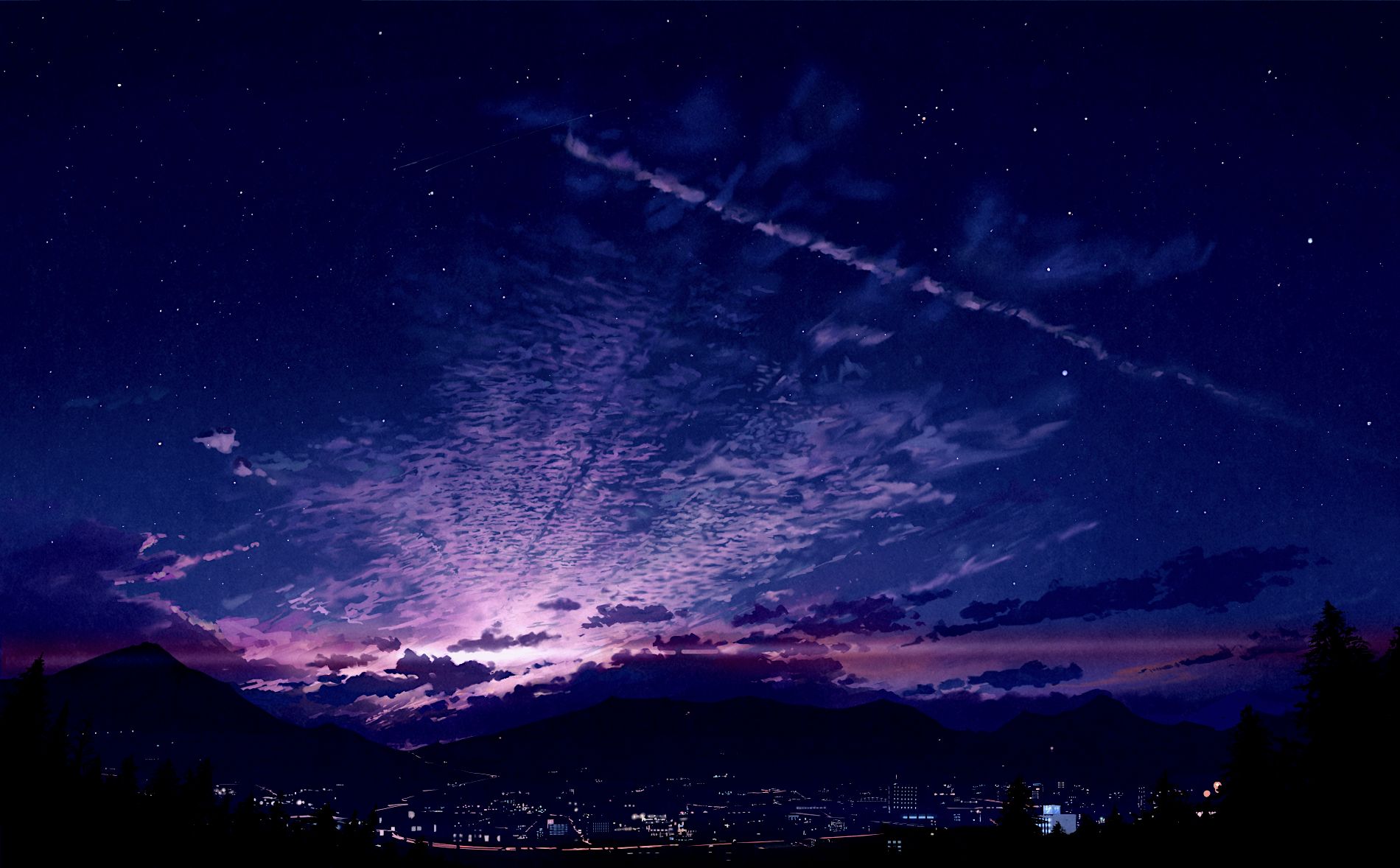 Free download wallpaper Anime, Sky, Building, Cloud, Original on your PC desktop