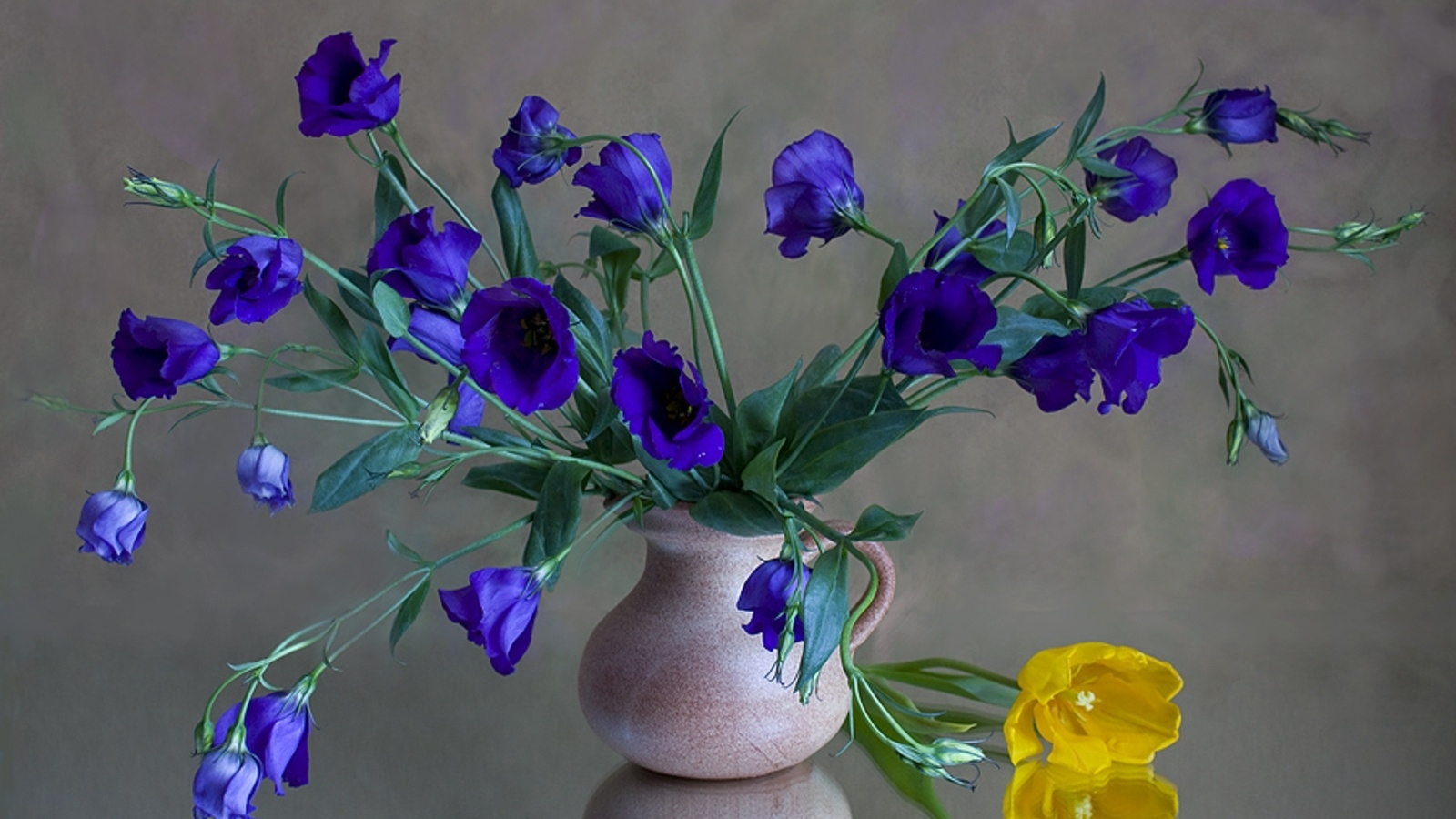 PCデスクトップに花, 花瓶, 青い花, マンメイド画像を無料でダウンロード