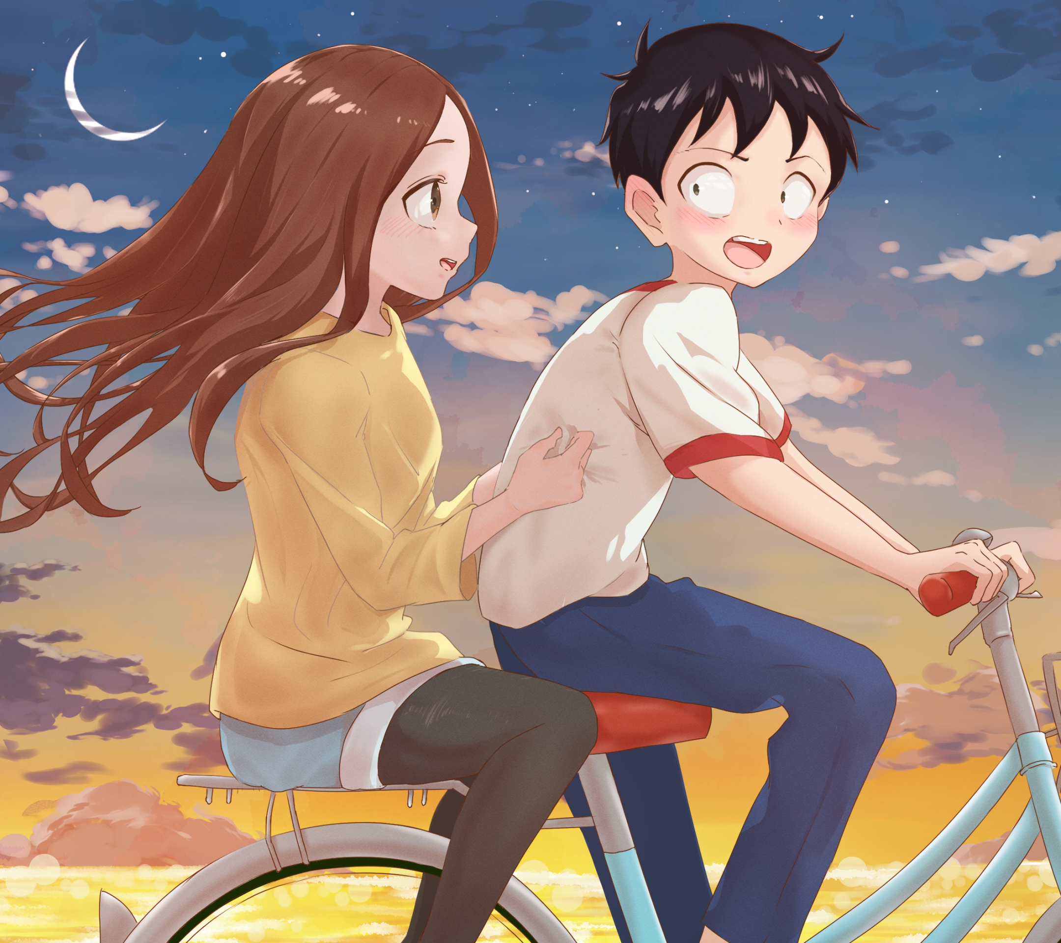 Download mobile wallpaper Anime, Nishikata (Karakai Jouzu No Takagi San), Karakai Jouzu No Takagi San, Takagi (Karakai Jouzu No Takagi San) for free.