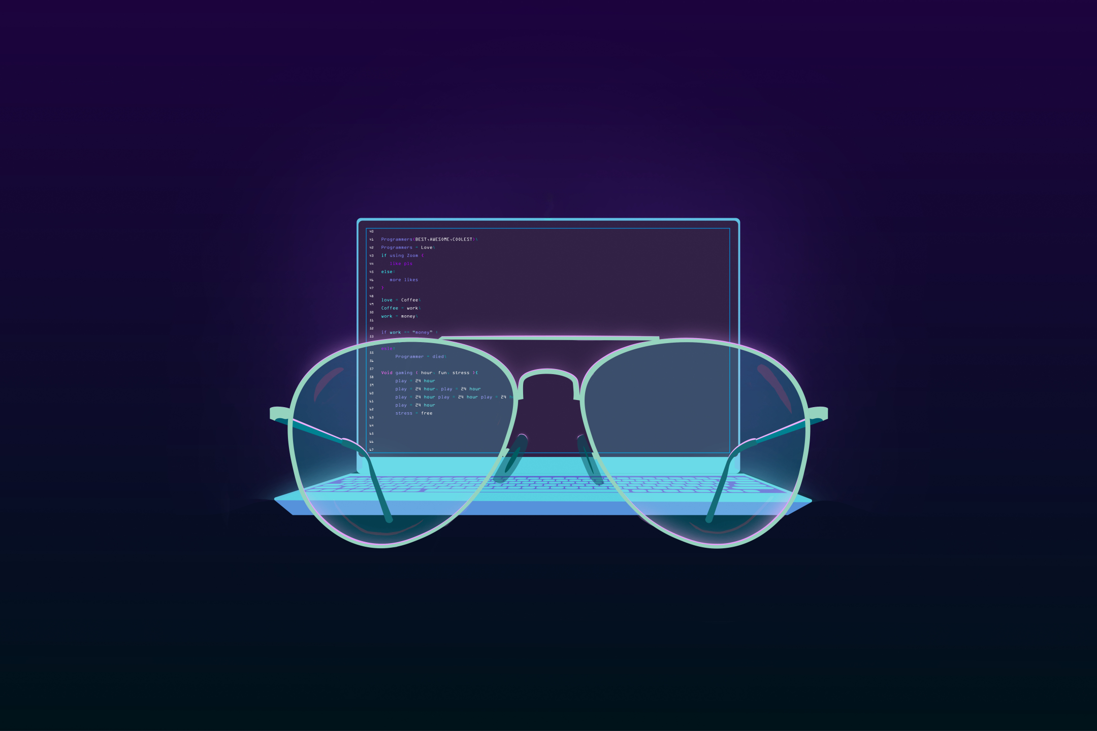 Free download wallpaper Code, Programming, Technology, Glasses on your PC desktop