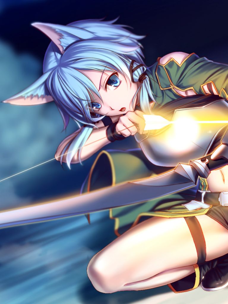 Baixar papel de parede para celular de Anime, Sword Art Online, Arco, Garota Gato, Orelhas De Animais, Sword Art Online Ii, Sinon (Sword Art Online) gratuito.