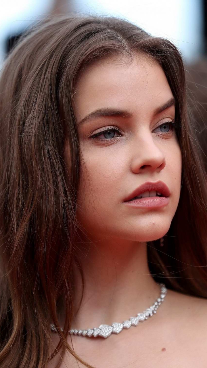 Download mobile wallpaper Face, Brunette, Model, Blue Eyes, Celebrity, Barbara Palvin, Hungarian for free.