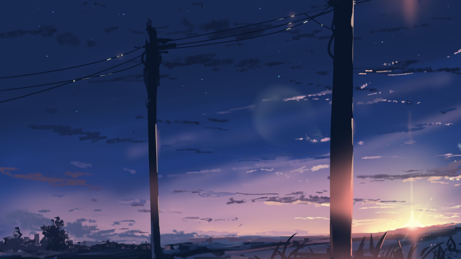 Baixe gratuitamente a imagem Anime, Pôr Do Sol, Céu na área de trabalho do seu PC