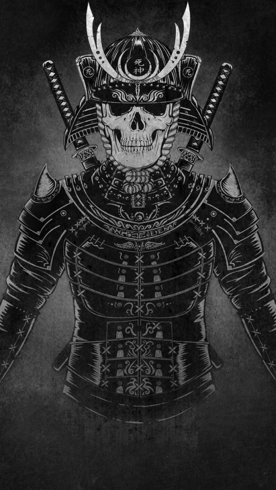 Download mobile wallpaper Fantasy, Dark, Samurai, Skull, Armor for free.
