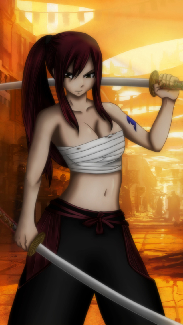 Descarga gratuita de fondo de pantalla para móvil de Fairy Tail, Animado, Erza Scarlet.