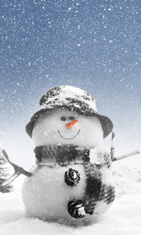 Handy-Wallpaper Schneemann, Künstlerisch kostenlos herunterladen.