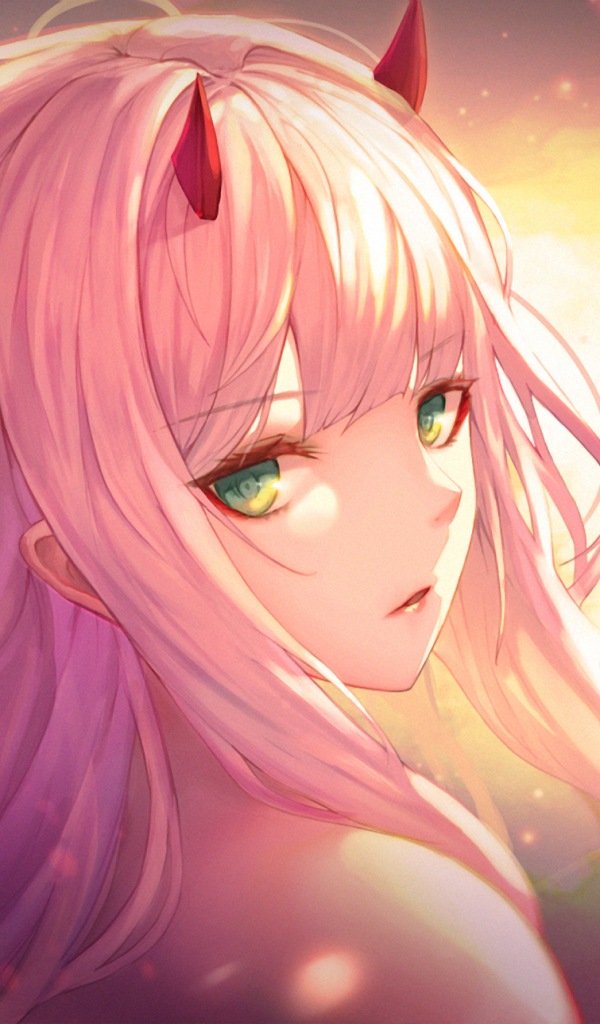 Handy-Wallpaper Animes, Darling In The Franxx, Zero Two (Liebling Im Franxx) kostenlos herunterladen.