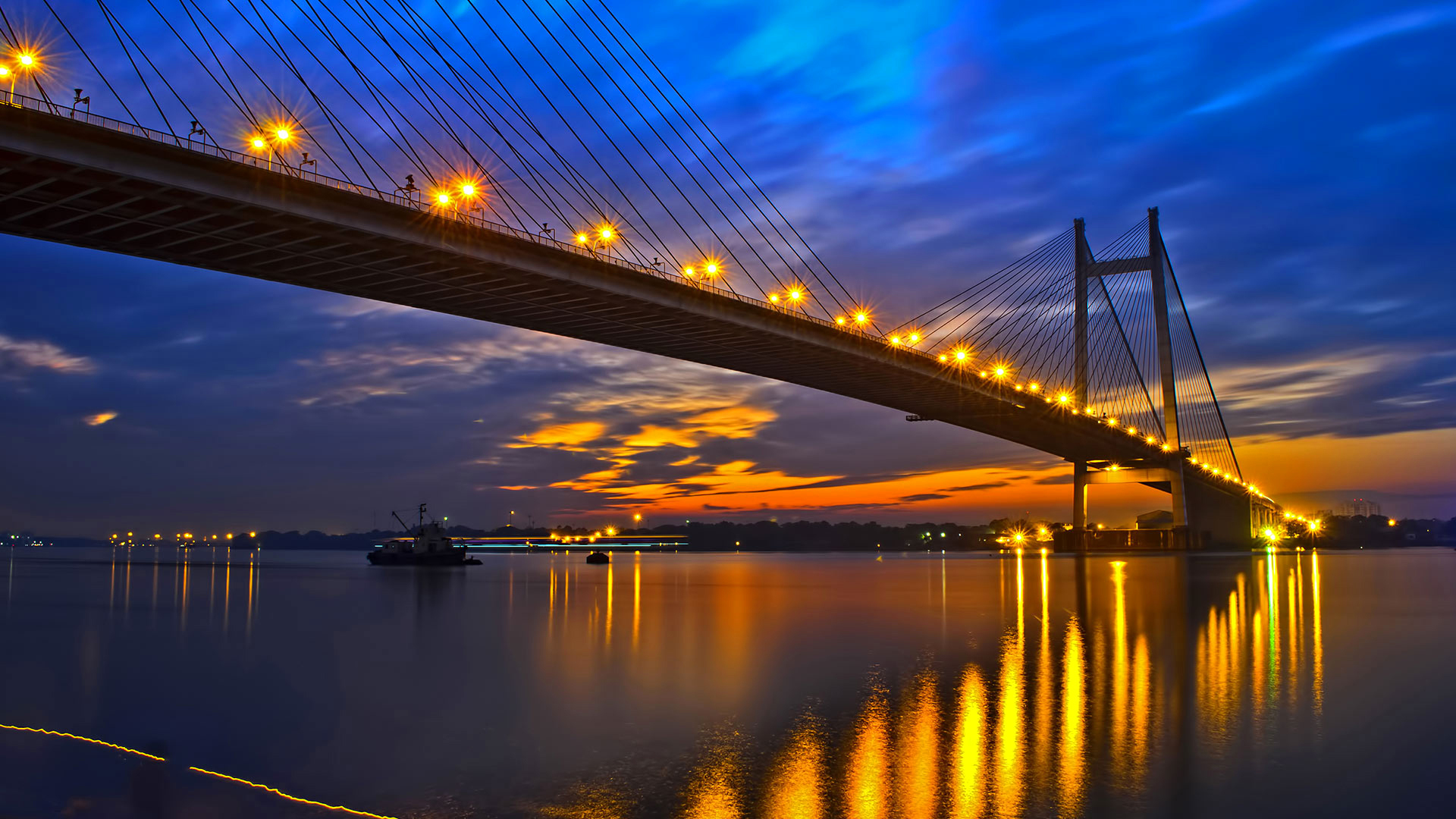 Download mobile wallpaper Bridges, Night, Light, Bridge, China, Taiwan, Man Made for free.