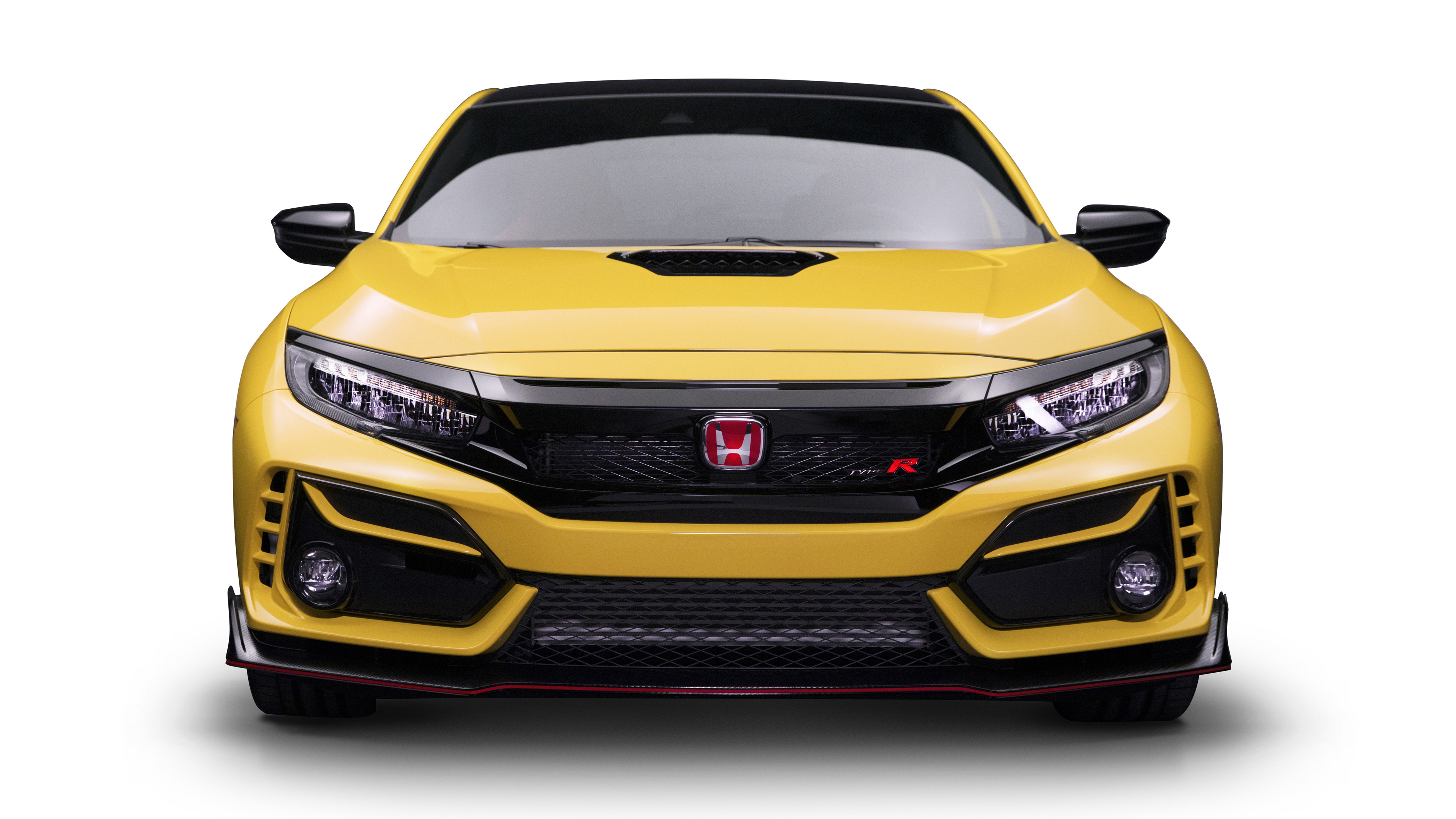 Download mobile wallpaper Honda, Car, Honda Civic, Honda Civic Type R, Vehicles, Yellow Car for free.
