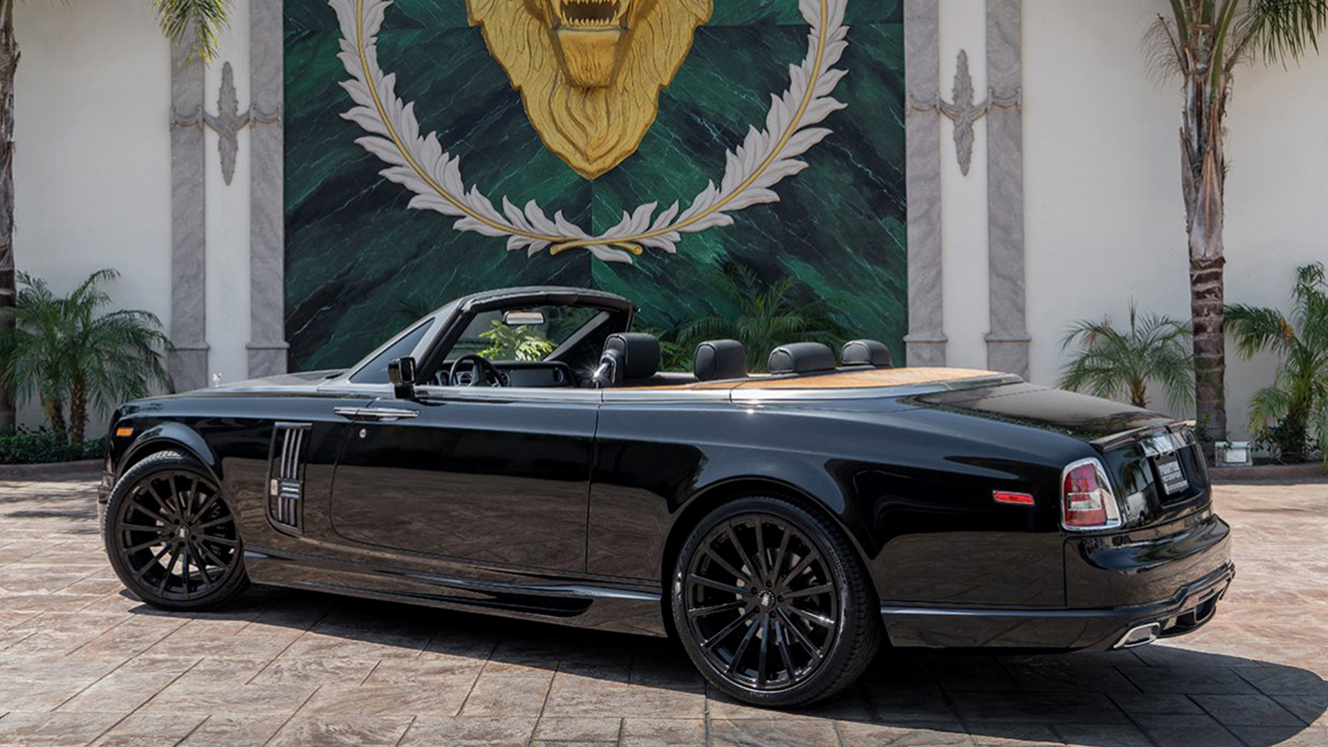 Download mobile wallpaper Rolls Royce, Car, Convertible, Rolls Royce Phantom, Vehicles, Black Car for free.