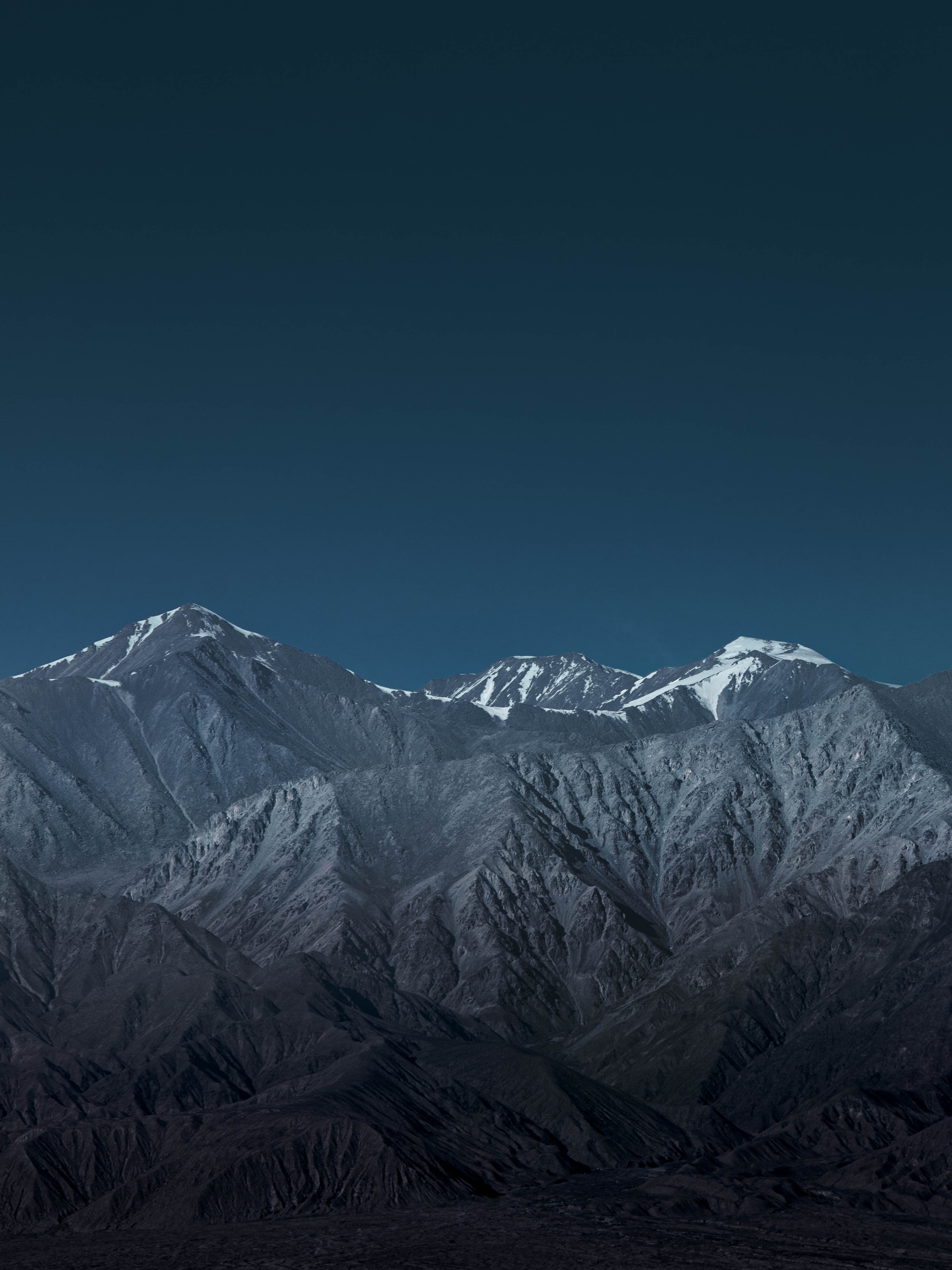 Скачать обои бесплатно Вершина, Гора, Снег, Природа, Ночь, Пейзаж картинка на рабочий стол ПК