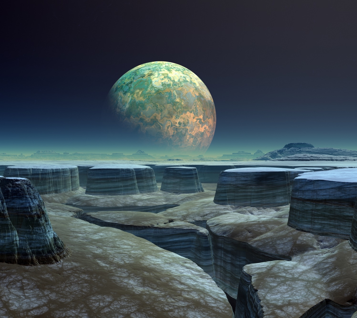 Laden Sie das Landschaft, 3D, Planet, Science Fiction, Cgi-Bild kostenlos auf Ihren PC-Desktop herunter
