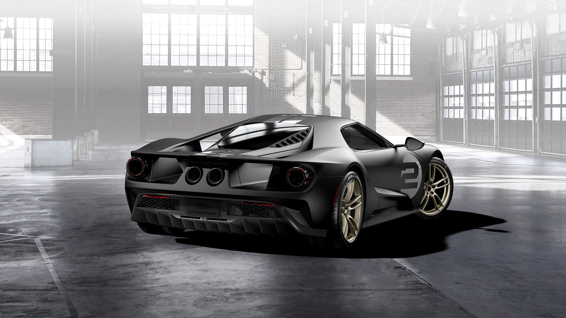 Free download wallpaper Ford, Car, Supercar, Vehicles, Black Car, Ford Gt 66 Heritage Edition on your PC desktop