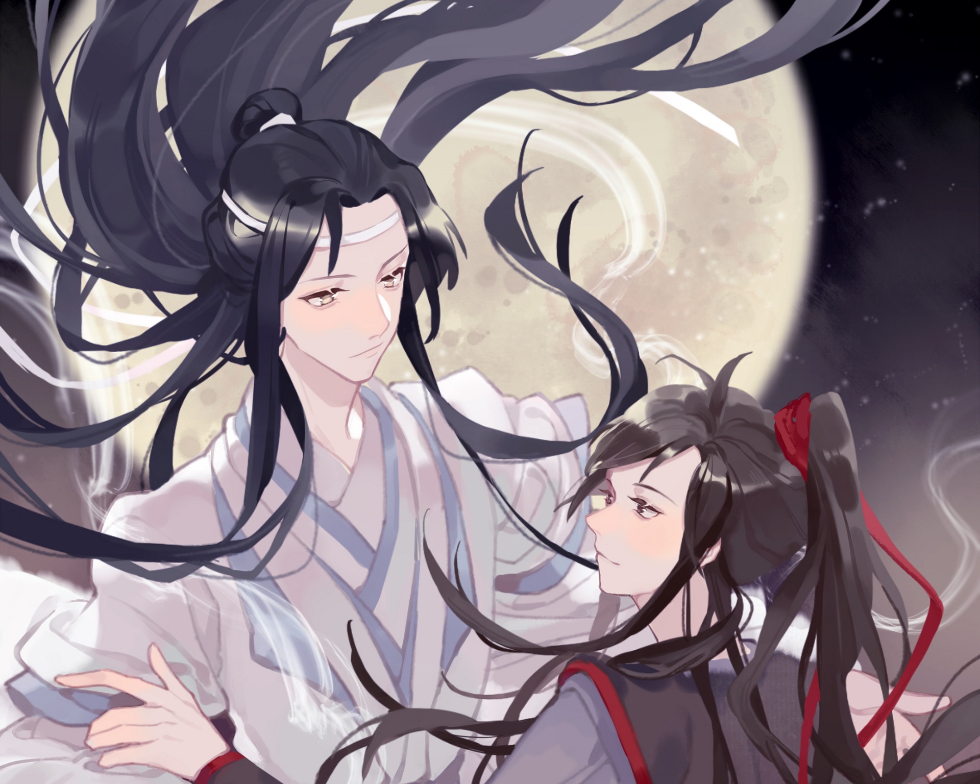 Handy-Wallpaper Animes, Lanzhan, Wei Yin, Lan Wangji, Wei Wuxian, Mo Dao Zu Shi kostenlos herunterladen.