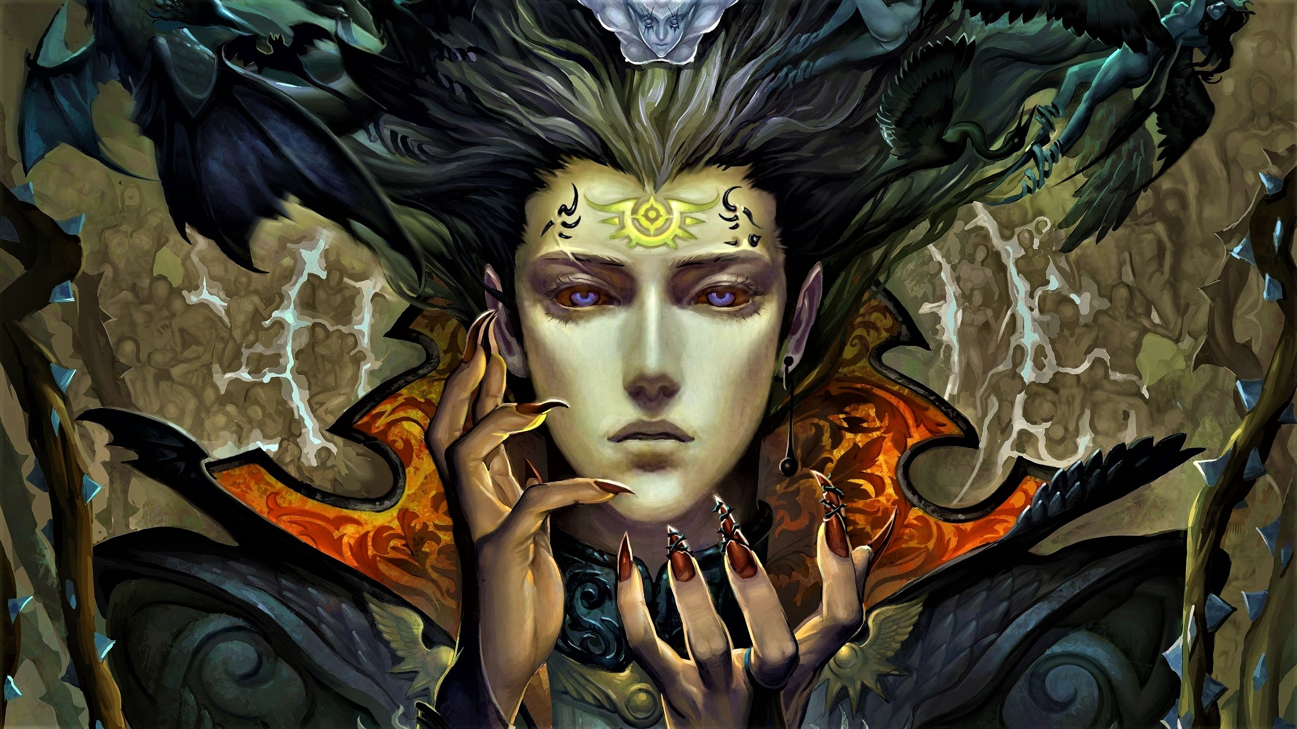 Download mobile wallpaper Fantasy, Evil, Demon, Women for free.