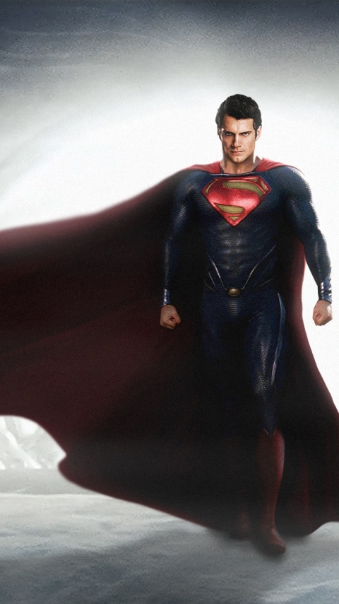 Download mobile wallpaper Superman, Man Of Steel, Movie, Henry Cavill for free.