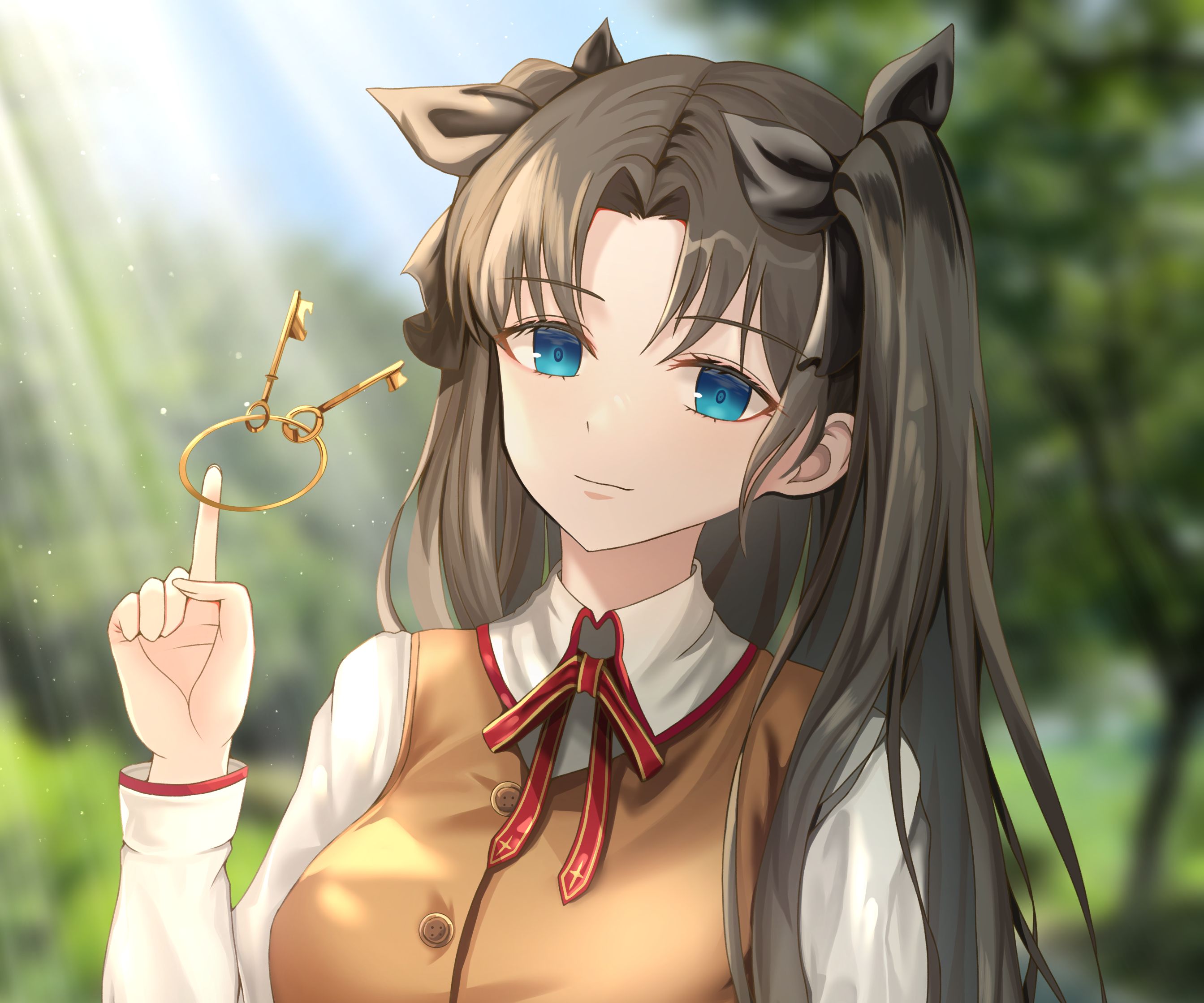 Handy-Wallpaper Animes, Fate/stay Night, Rin Tohsaka, Schicksalsserie kostenlos herunterladen.