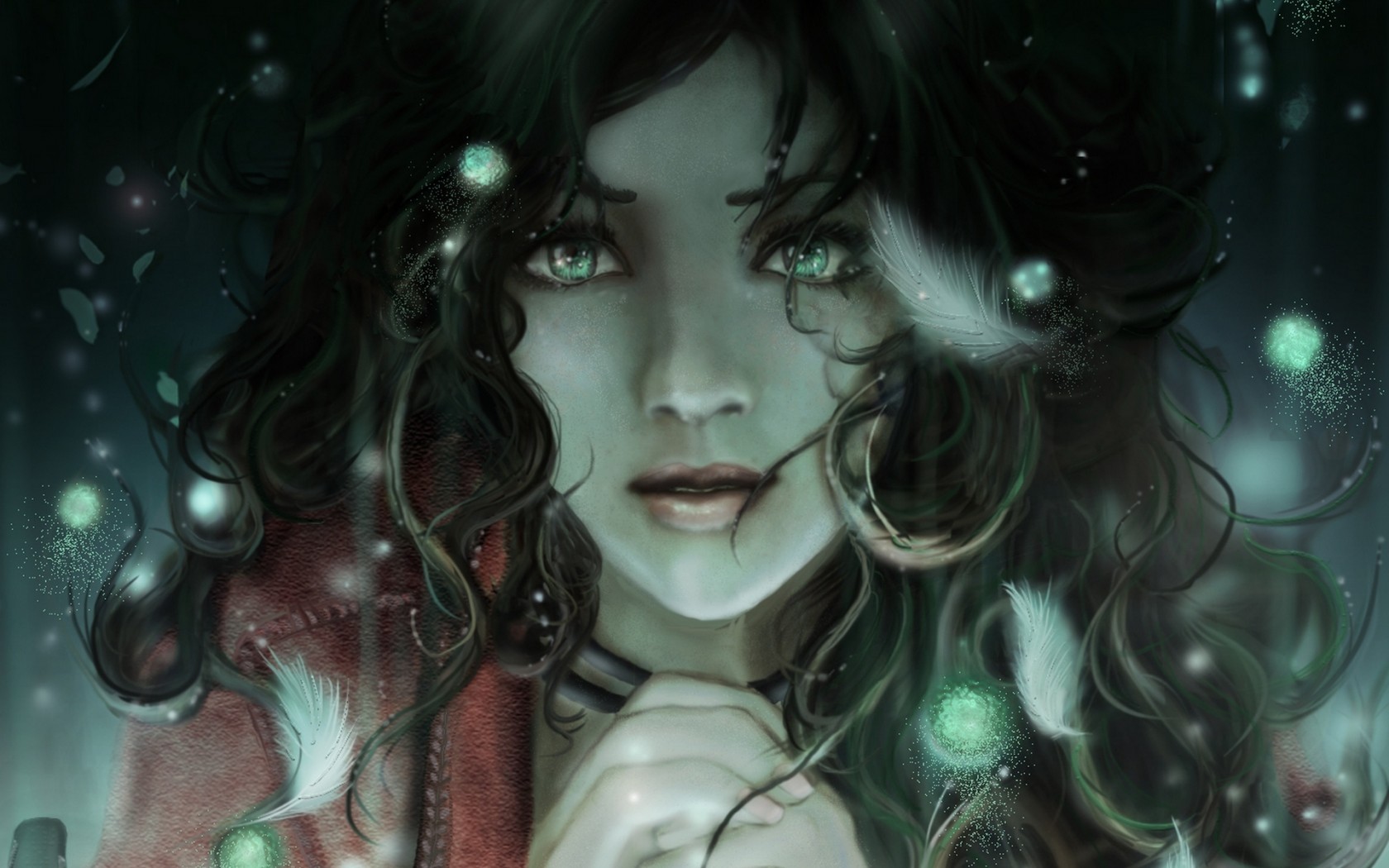 Download mobile wallpaper Fantasy, Women, Green Eyes for free.