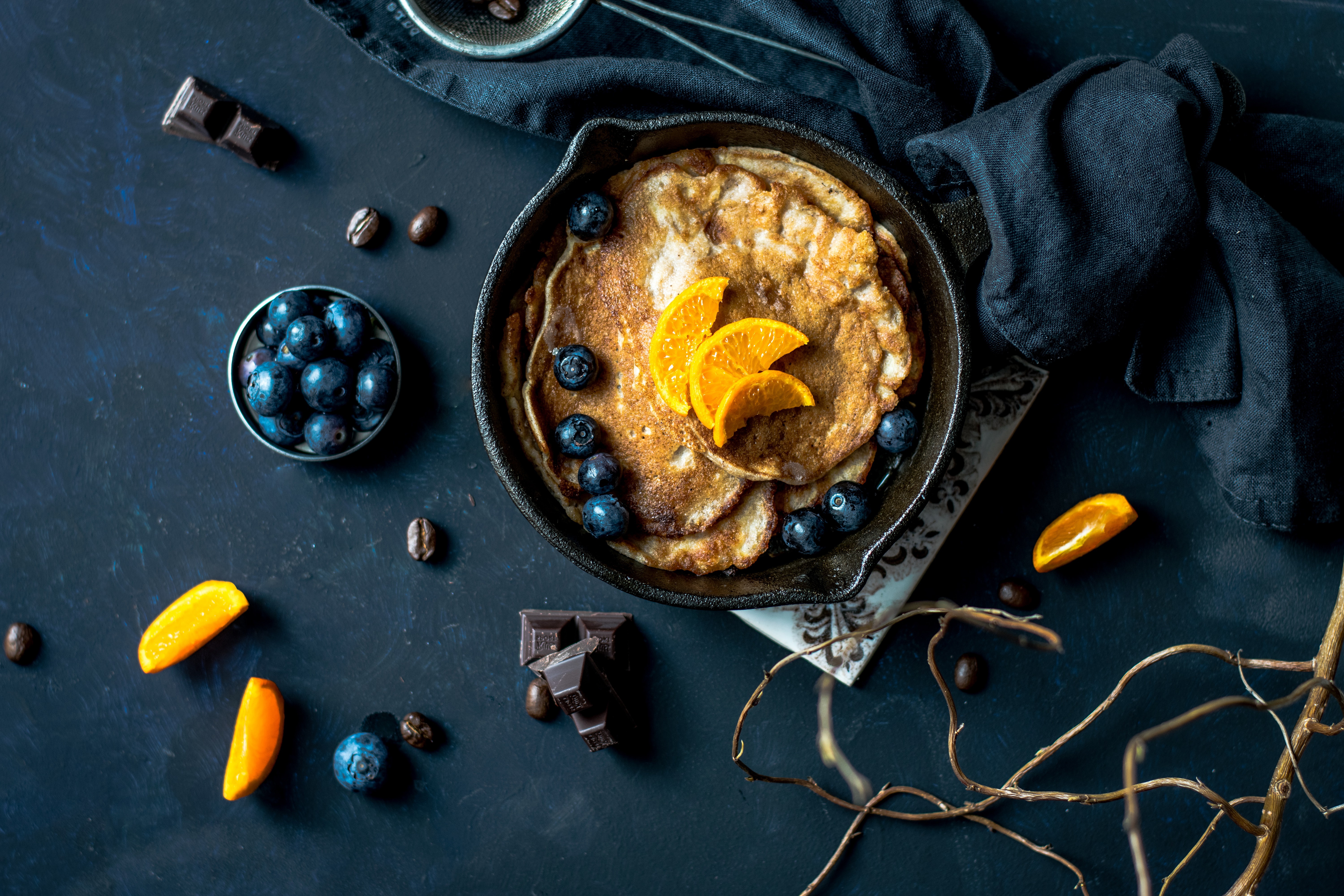 Laden Sie das Frucht, Pfannkuchen, Heidelbeere, Nahrungsmittel, Stillleben, Frühstuck-Bild kostenlos auf Ihren PC-Desktop herunter