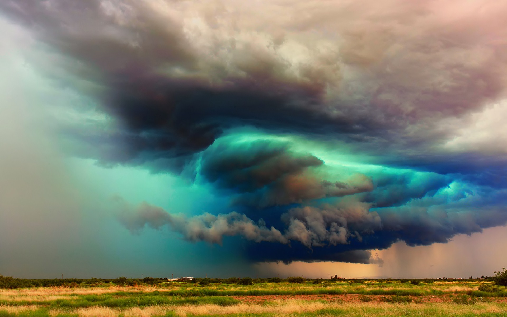 Free download wallpaper Sky, Earth, Field, Storm, Cloud on your PC desktop