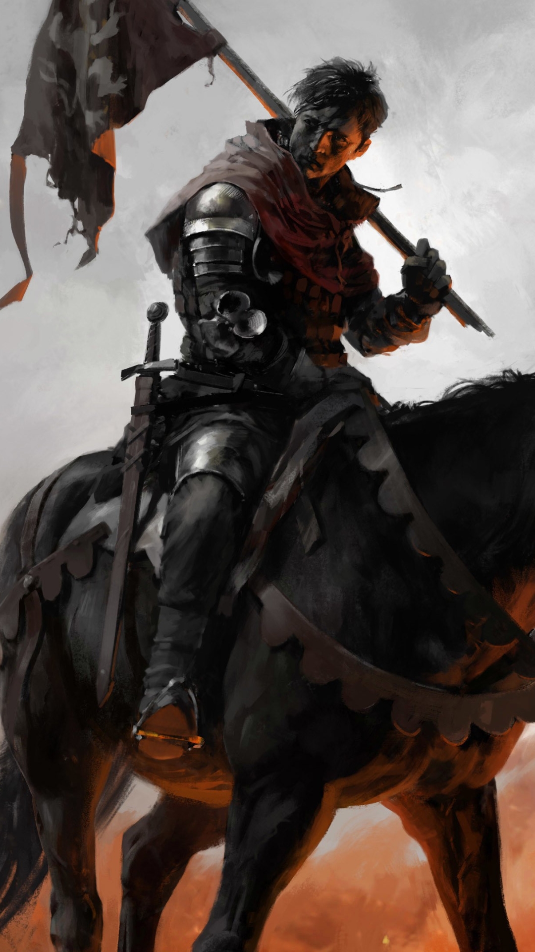 Download mobile wallpaper Warrior, Horse, Knight, Armor, Video Game, Kingdom Come: Deliverance, Banner for free.