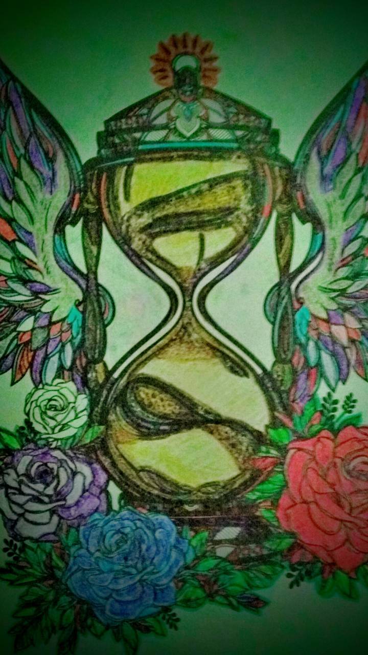 Download mobile wallpaper Flower, Colors, Hourglass, Man Made for free.
