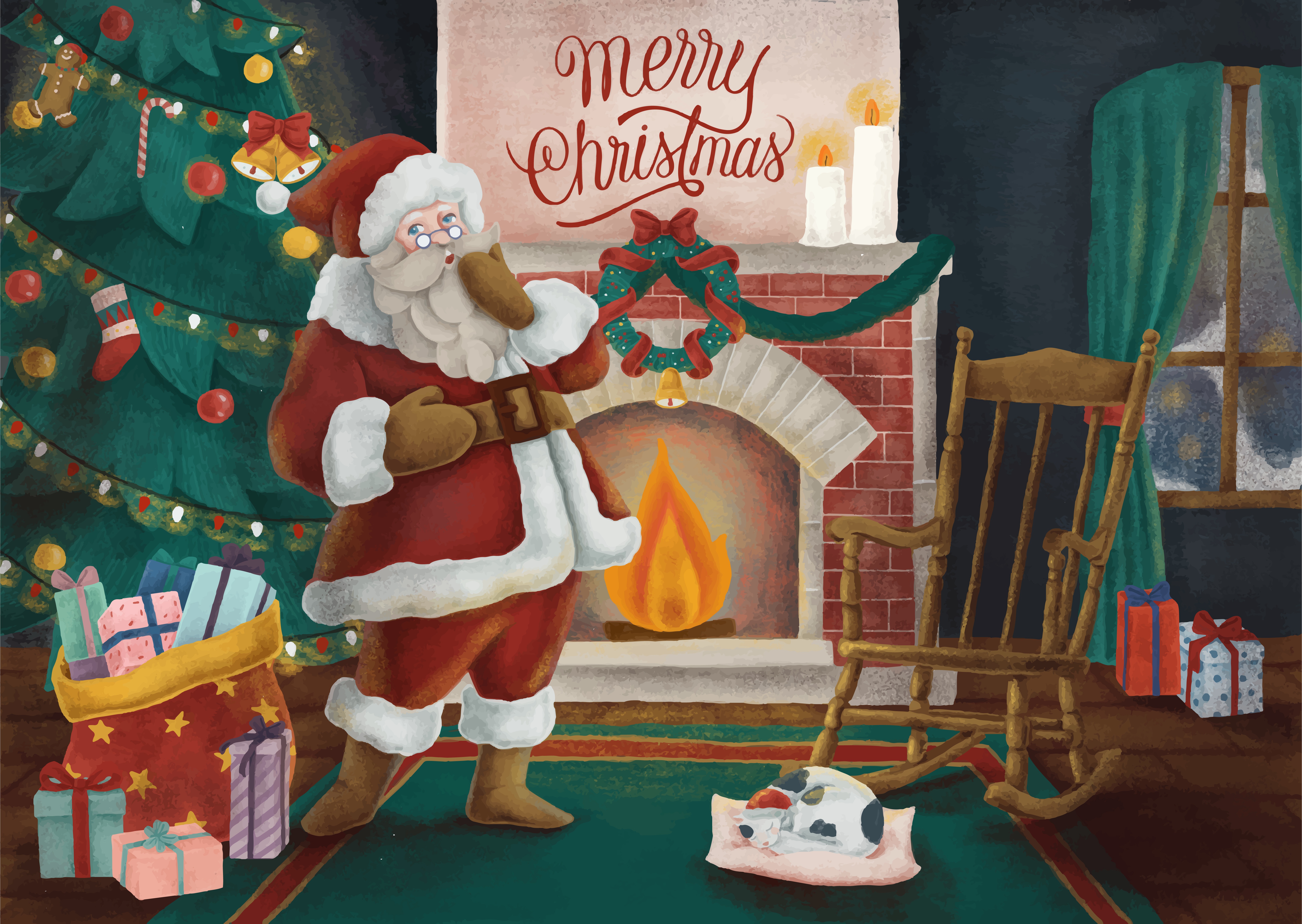 無料モバイル壁紙クリスマス, サンタ, ホリデー, メリークリスマスをダウンロードします。