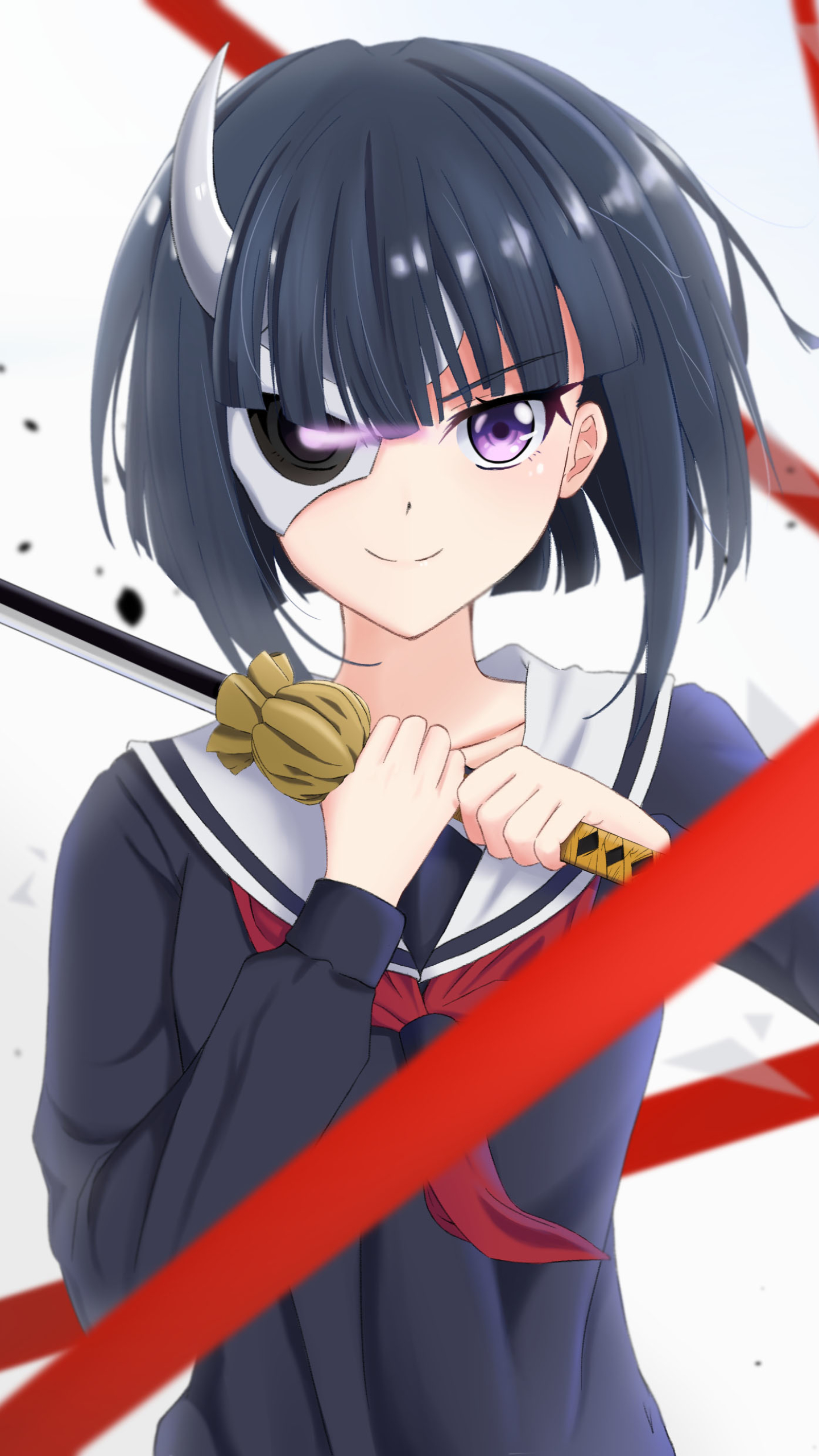 Handy-Wallpaper Animes, Armed Girl's Machiavellism, Rin Onigawara kostenlos herunterladen.