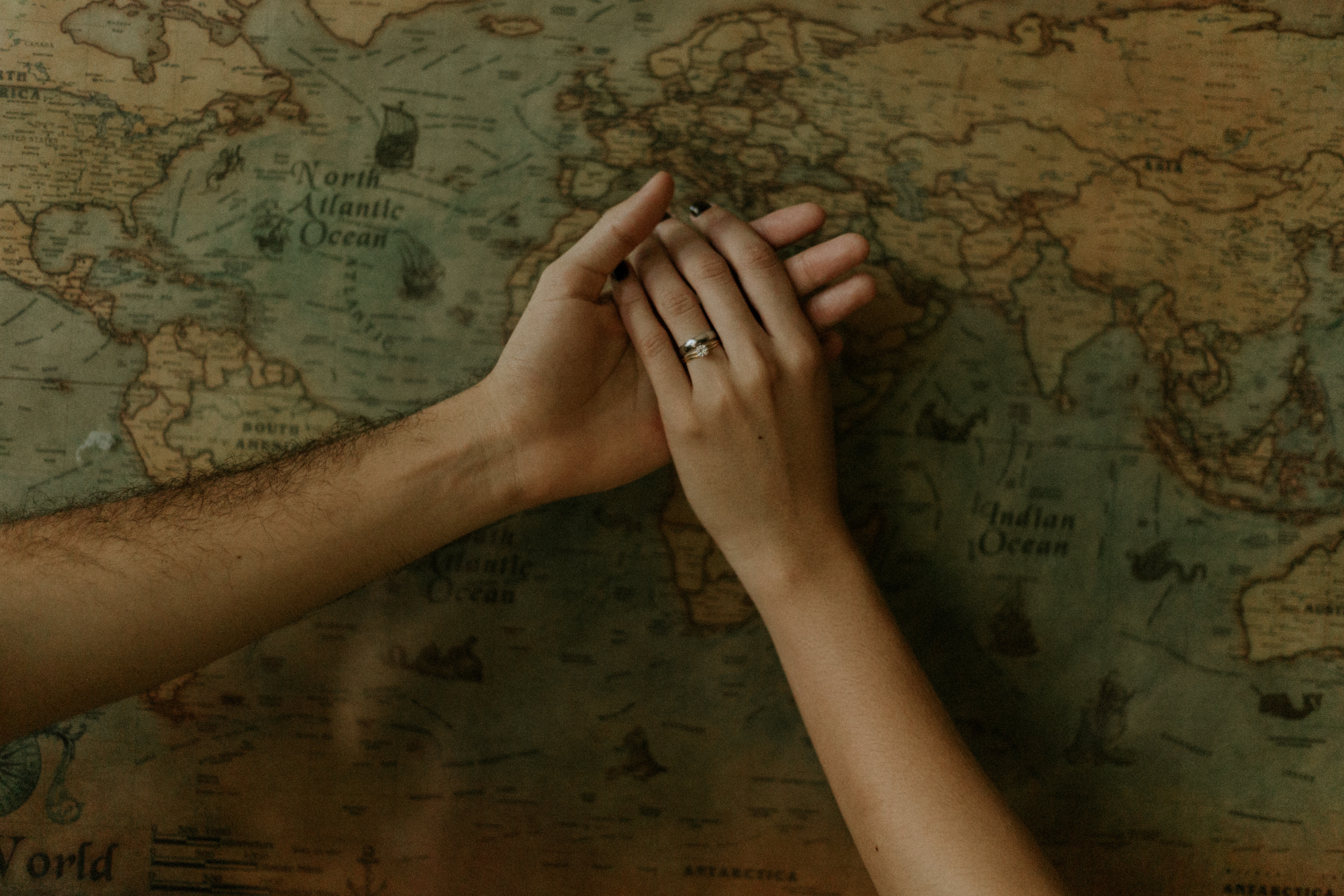 romance, touching, touch, tenderness, love, hands, map